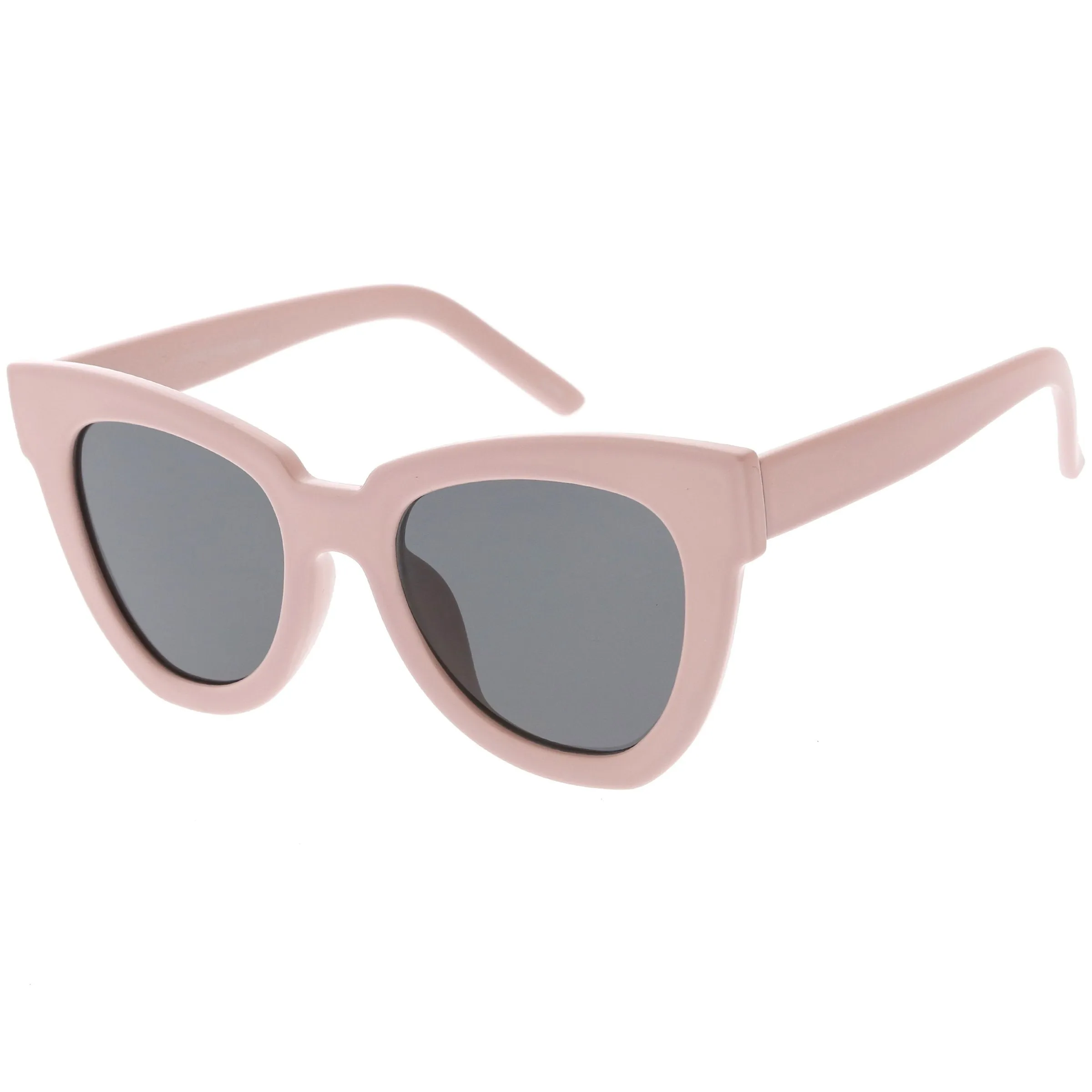 Retro Modern Oversize Women's Bold Flat Lens Cat Eye Sunglasses C621 sold by ZeroUV product image thumbnail 2