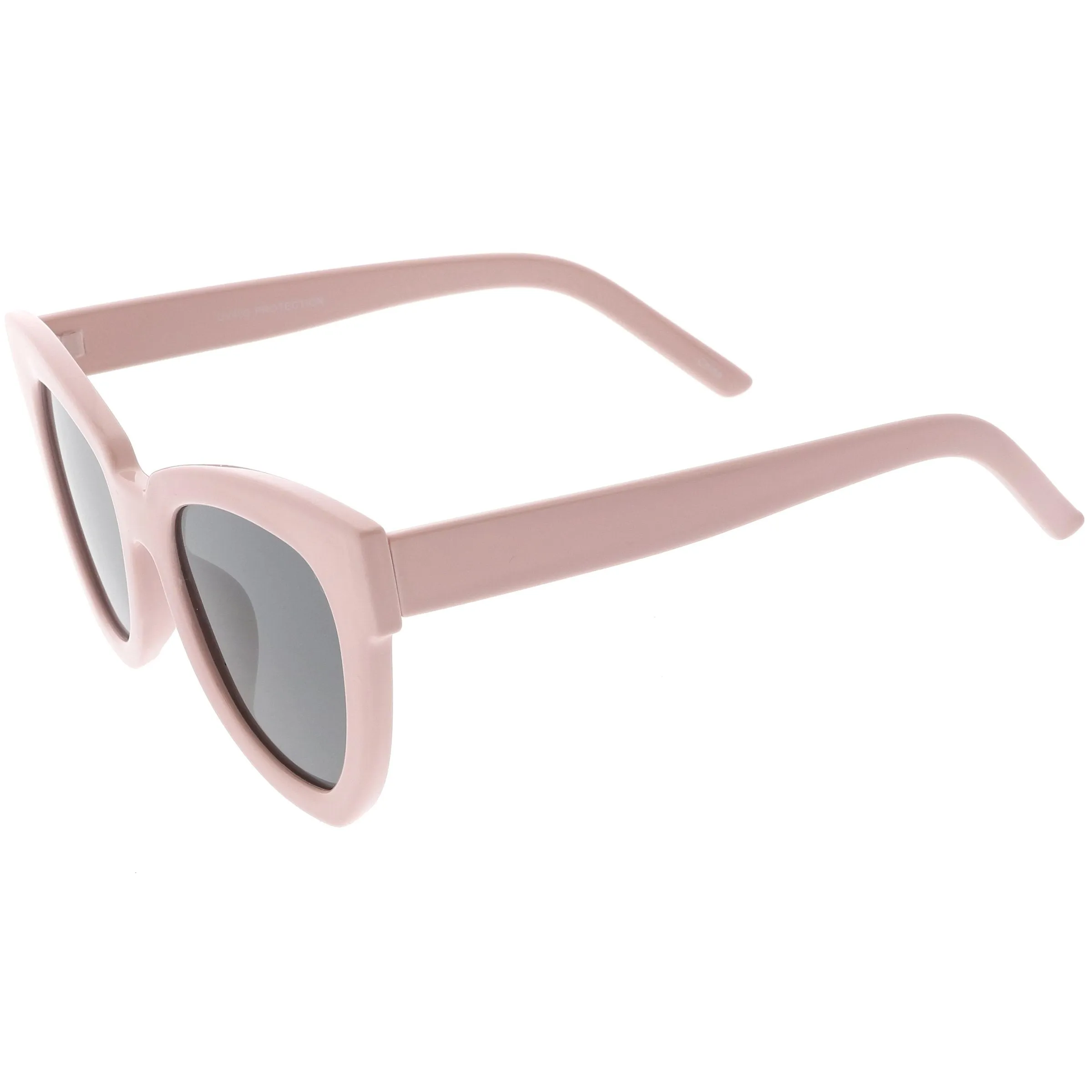 Retro Modern Oversize Women's Bold Flat Lens Cat Eye Sunglasses C621 sold by ZeroUV product image thumbnail 3