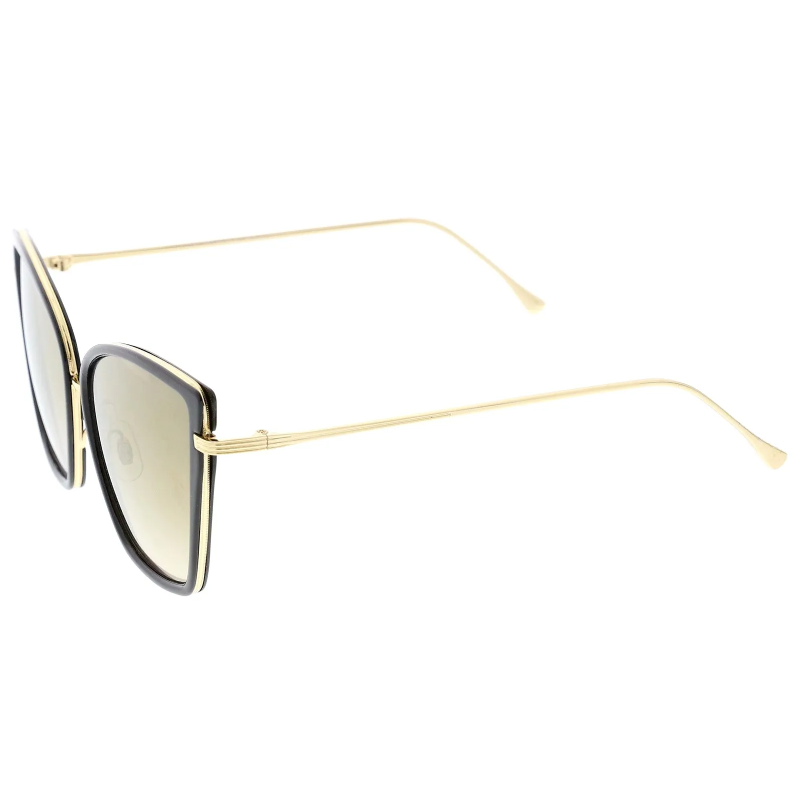 Women's Oversize Cat Eye Sunglasses With Slim Arms Colored Mirror Lens A919 sold by ZeroUV product image thumbnail 3