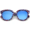 Women's Marble Mirrored Flat Lens Cat Eye Sunglasses C152 sold by ZeroUV