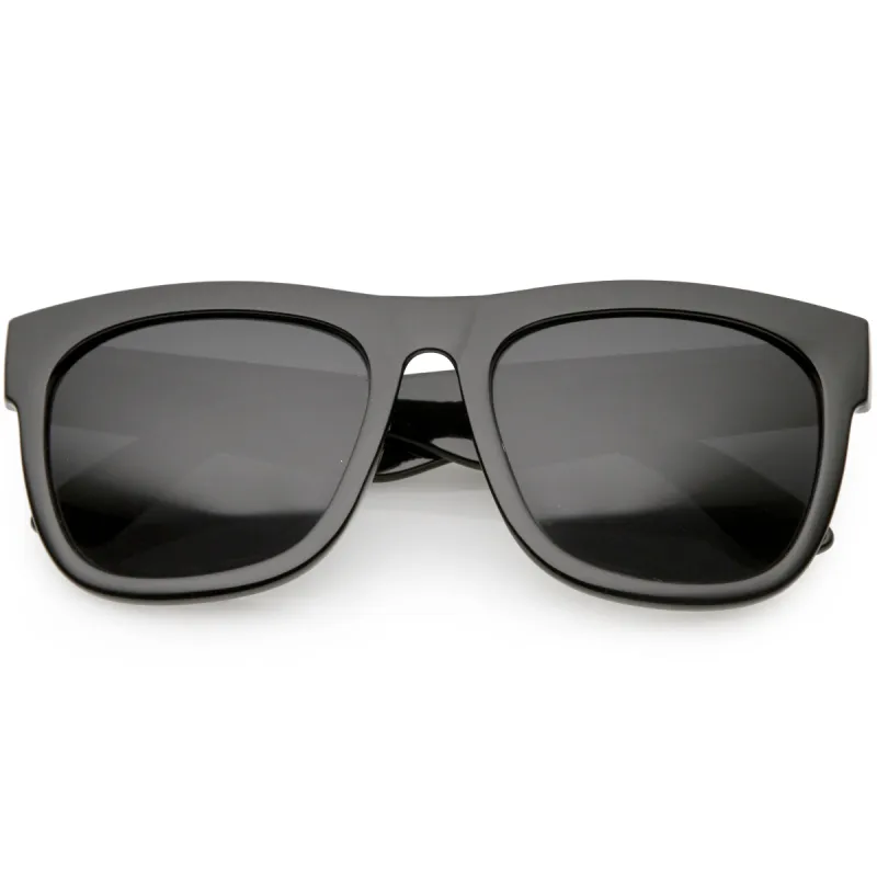 Oversize Modern Horned Rim Square Sunglasses C691 sold by ZeroUV