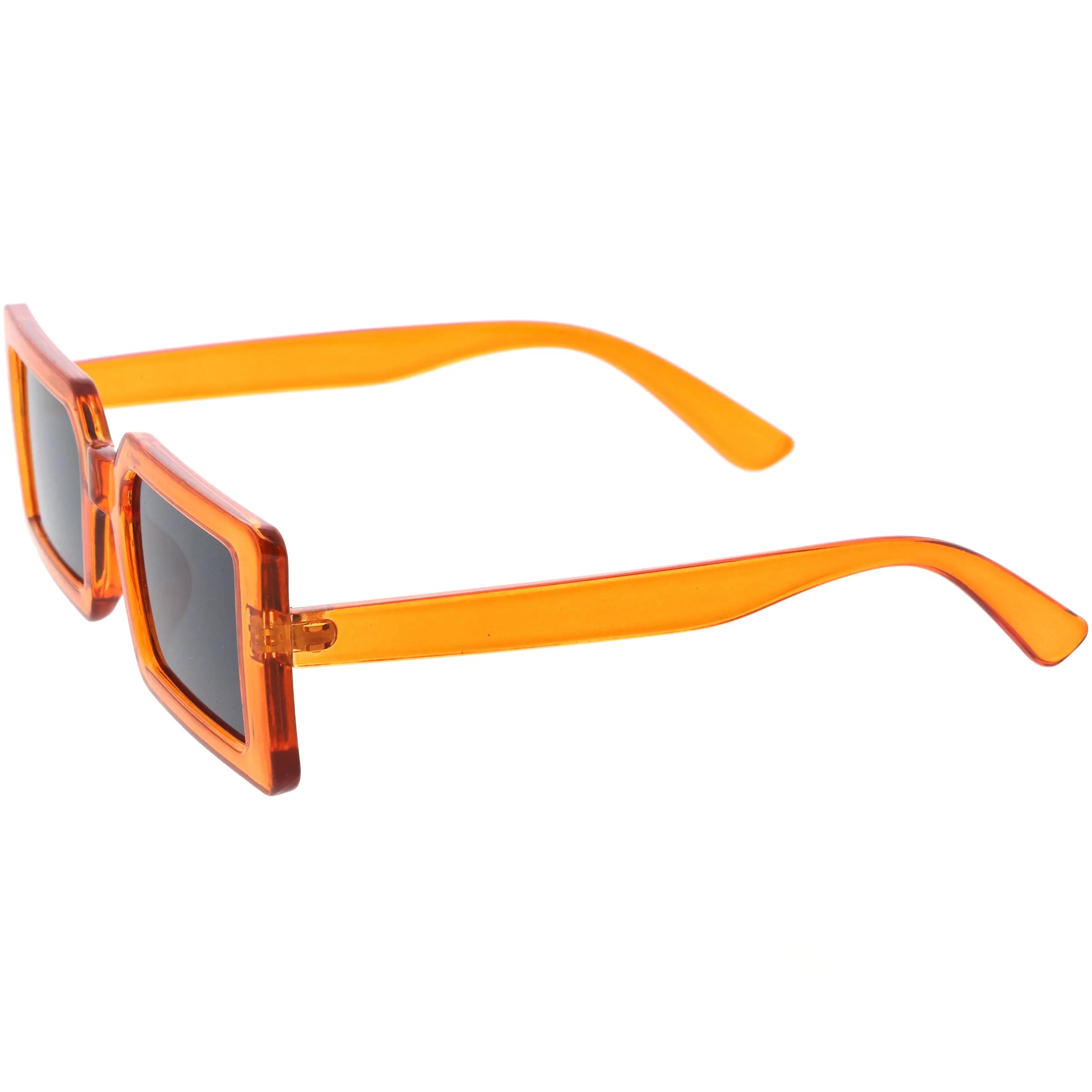 Retro 90s Rectangular Neutral Colored Lens Square Sunglasses D303 sold by ZeroUV product image thumbnail 3