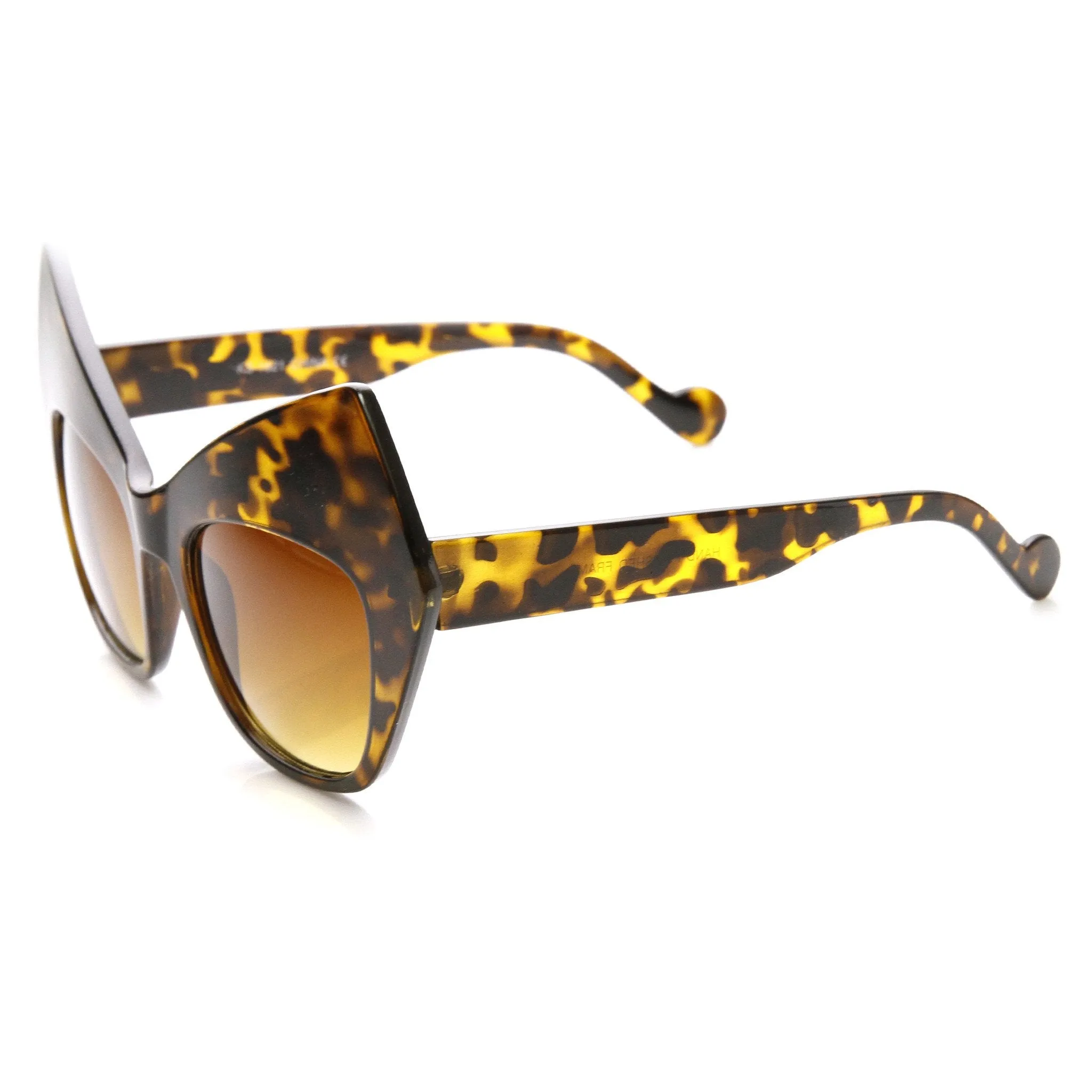 Womens Trendy High Fashion Oversize Geometric Pointed Cat Eye Sunglasses 9399 sold by ZeroUV product image thumbnail 4