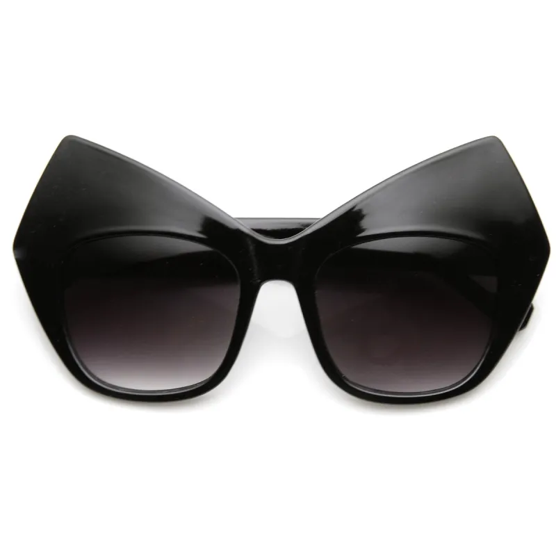 Womens Trendy High Fashion Oversize Geometric Pointed Cat Eye Sunglasses 9399 sold by ZeroUV