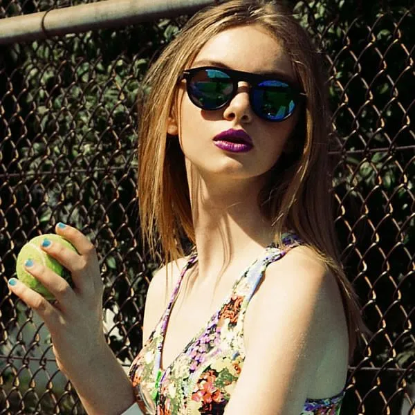 European Mirror Lens Round P3 Retro Aviator Sunglasses sold by ZeroUV product image thumbnail 2