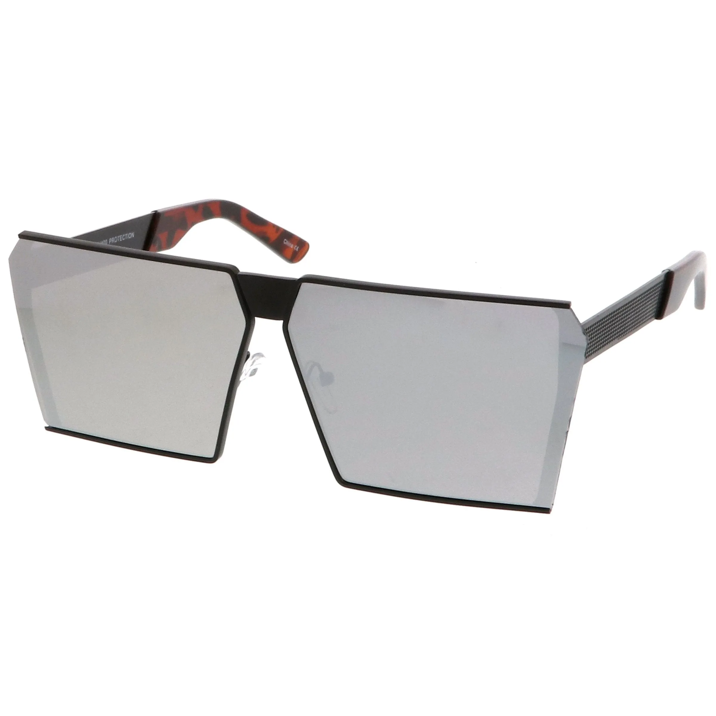 Retro Modern Flat Window Lens Aviator Sunglasses C063 sold by ZeroUV product image thumbnail 2