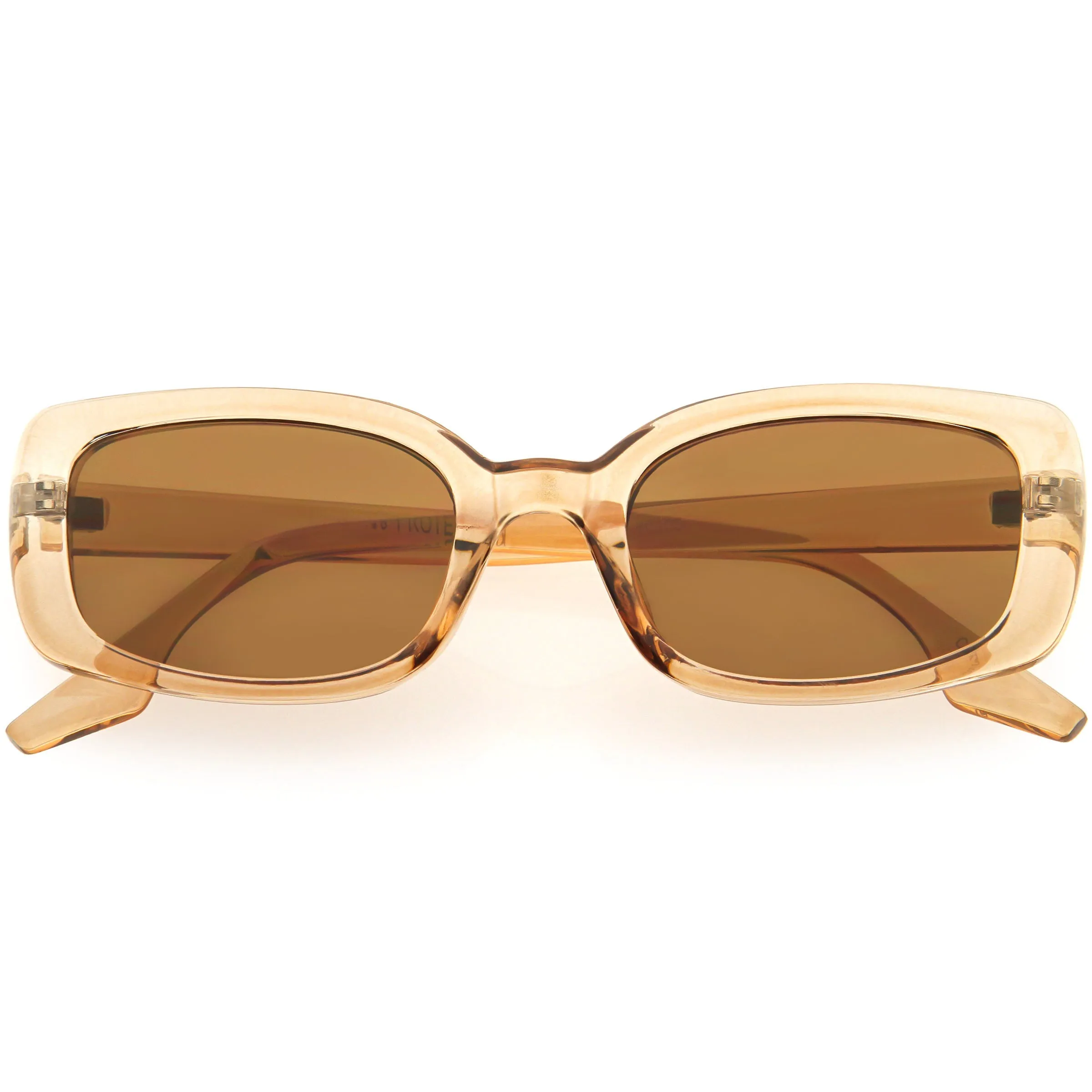 Vintage-Inspired Bold Chic Neutral Square Sunglasses D294 sold by ZeroUV