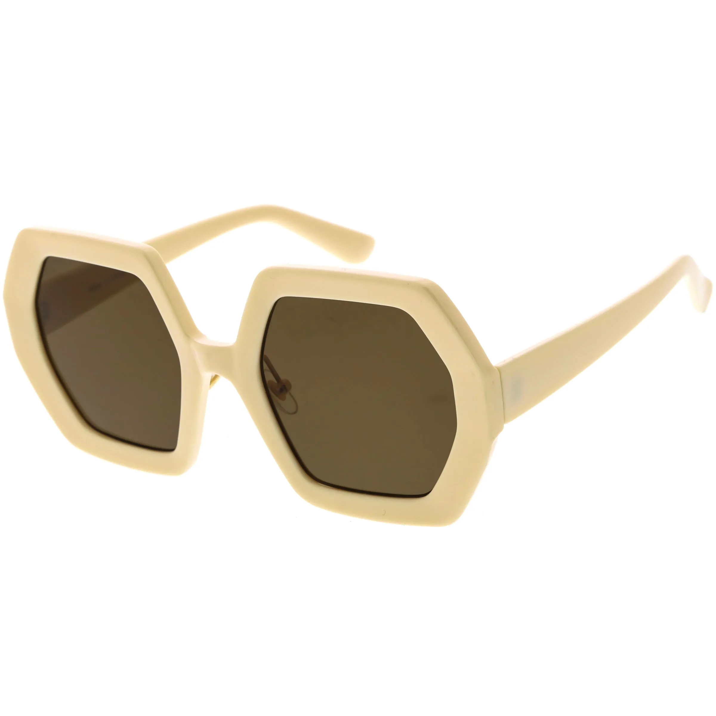 Glamorous Oversized Thick Rimmed Chic Geometric Sunglasses D113 sold by ZeroUV product image thumbnail 5