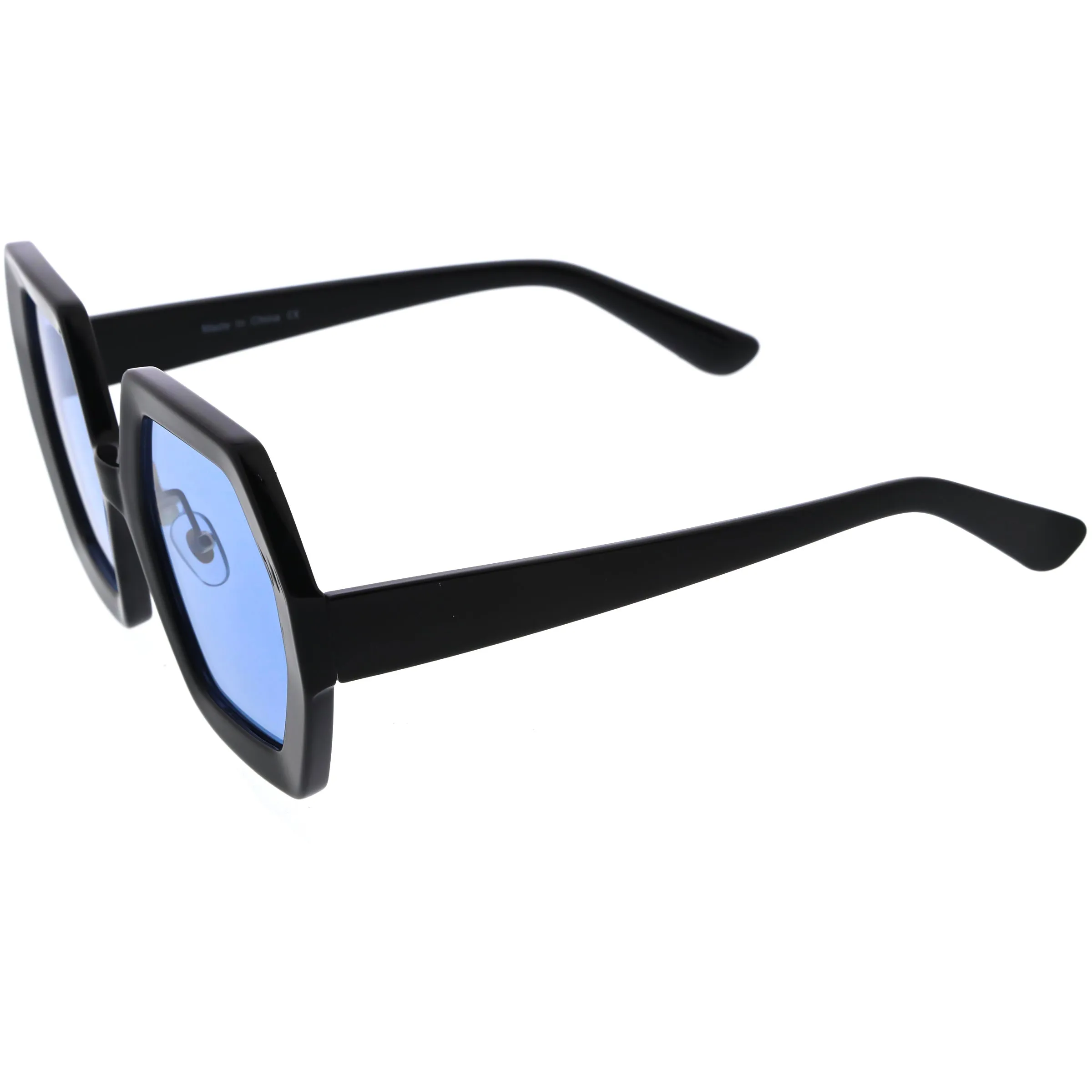 Glamorous Oversized Thick Rimmed Chic Geometric Sunglasses D113 sold by ZeroUV product image thumbnail 3
