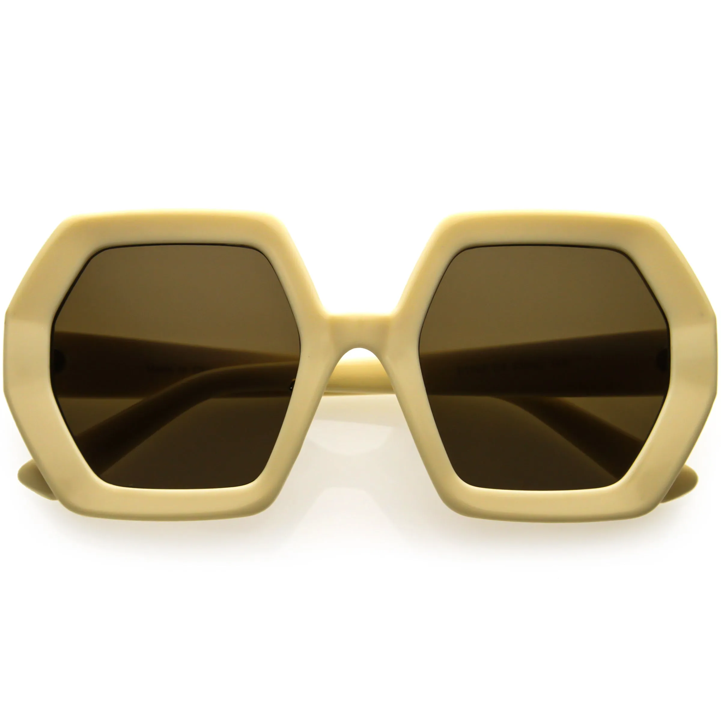 Glamorous Oversized Thick Rimmed Chic Geometric Sunglasses D113 sold by ZeroUV product image thumbnail 4