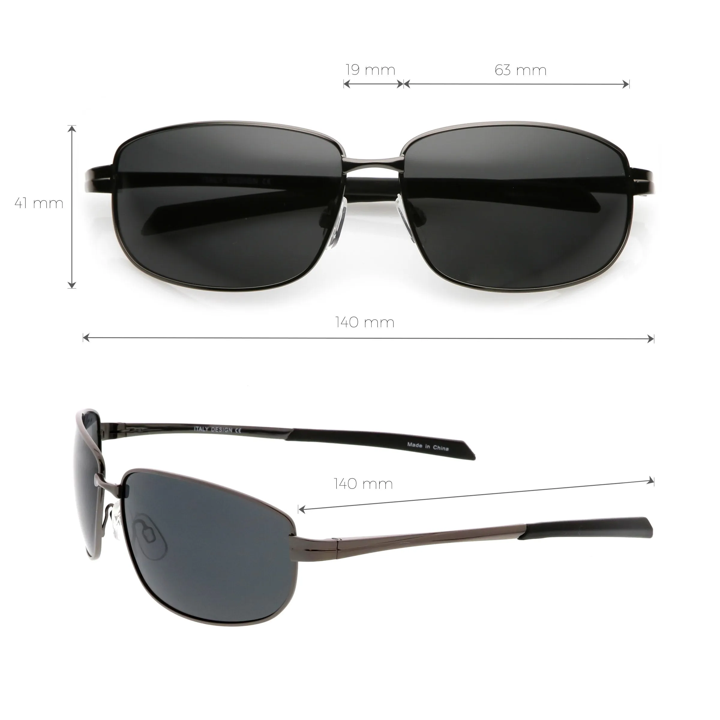 Retro 1990's Wrap Around Active Polarized Lens Sunglasses C366 sold by ZeroUV product image thumbnail 5