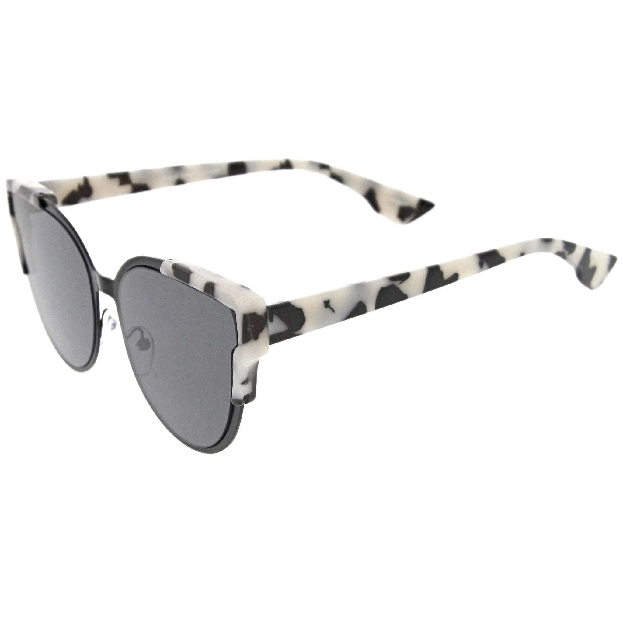 Women's Half Frame Flush Flat Lens Cat Eye Sunglasses A820 sold by ZeroUV product image thumbnail 5