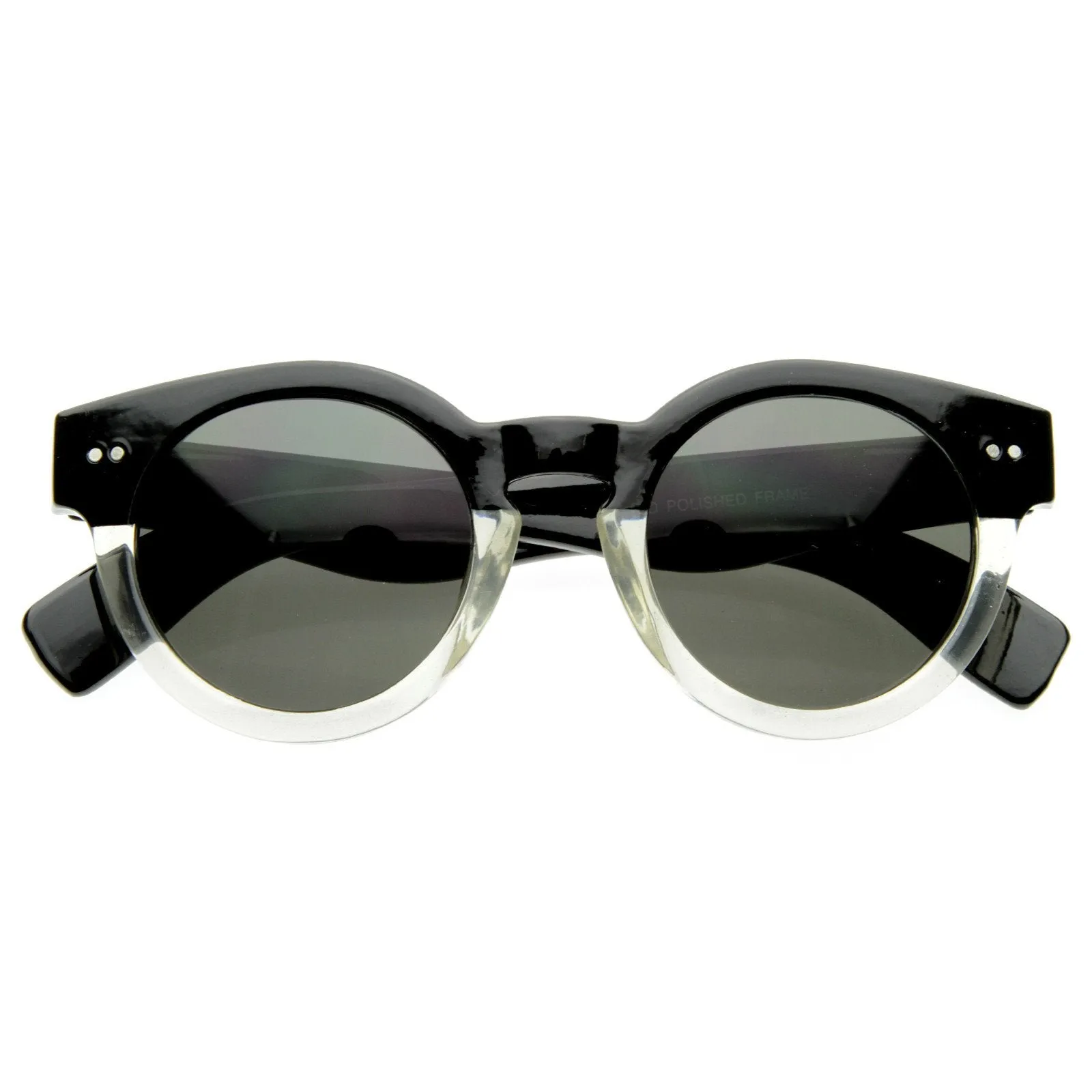Vintage Fashion Bold Circle Round Sunglasses w/ Key-Hole Bridge 8368 sold by ZeroUV product image thumbnail 4