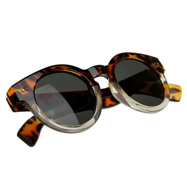 Vintage Fashion Bold Circle Round Sunglasses w/ Key-Hole Bridge 8368 sold by ZeroUV product image thumbnail 3