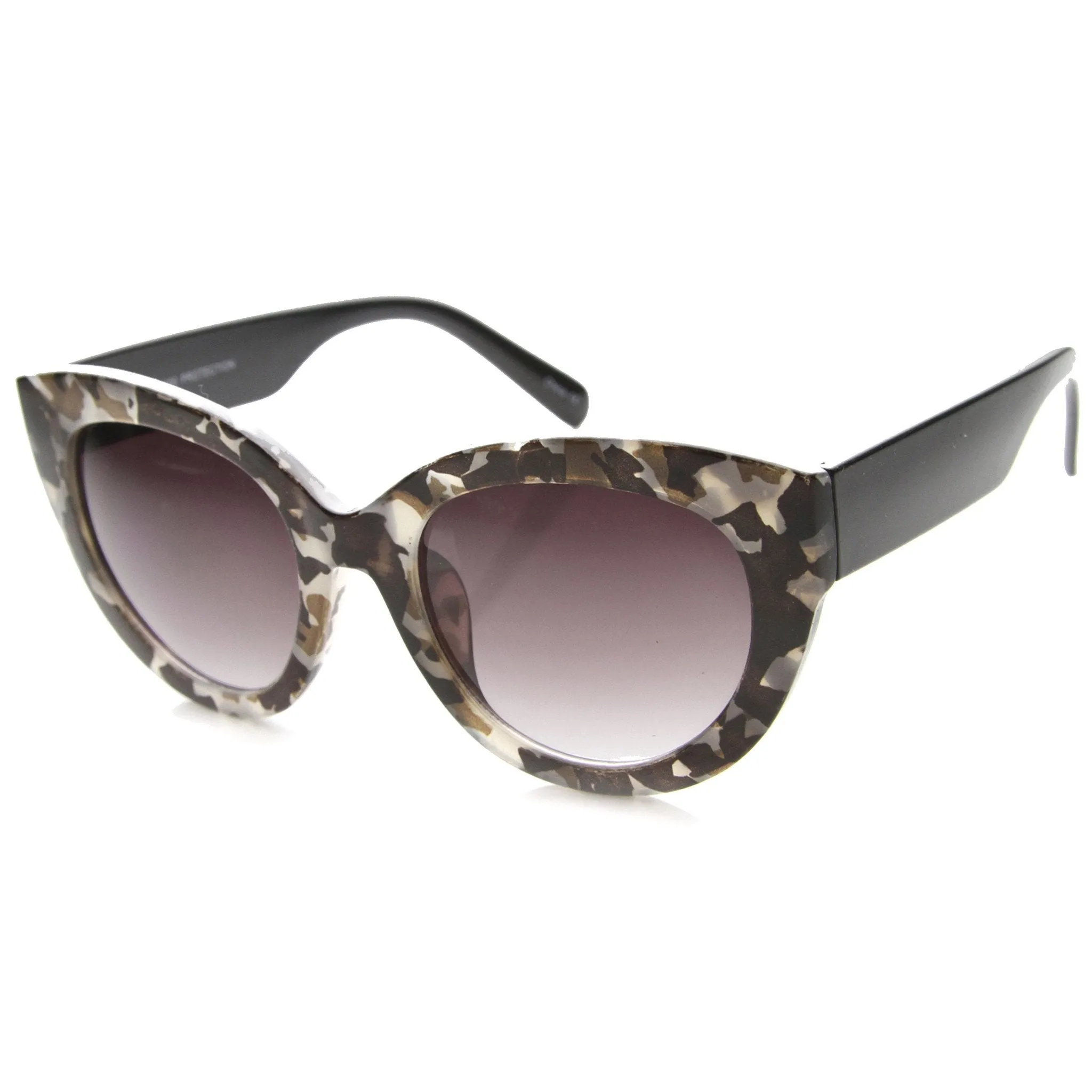 Women's Oversize Block Cut Marble Pattern Cat Eye Sunglasses 9827 sold by ZeroUV product image thumbnail 5