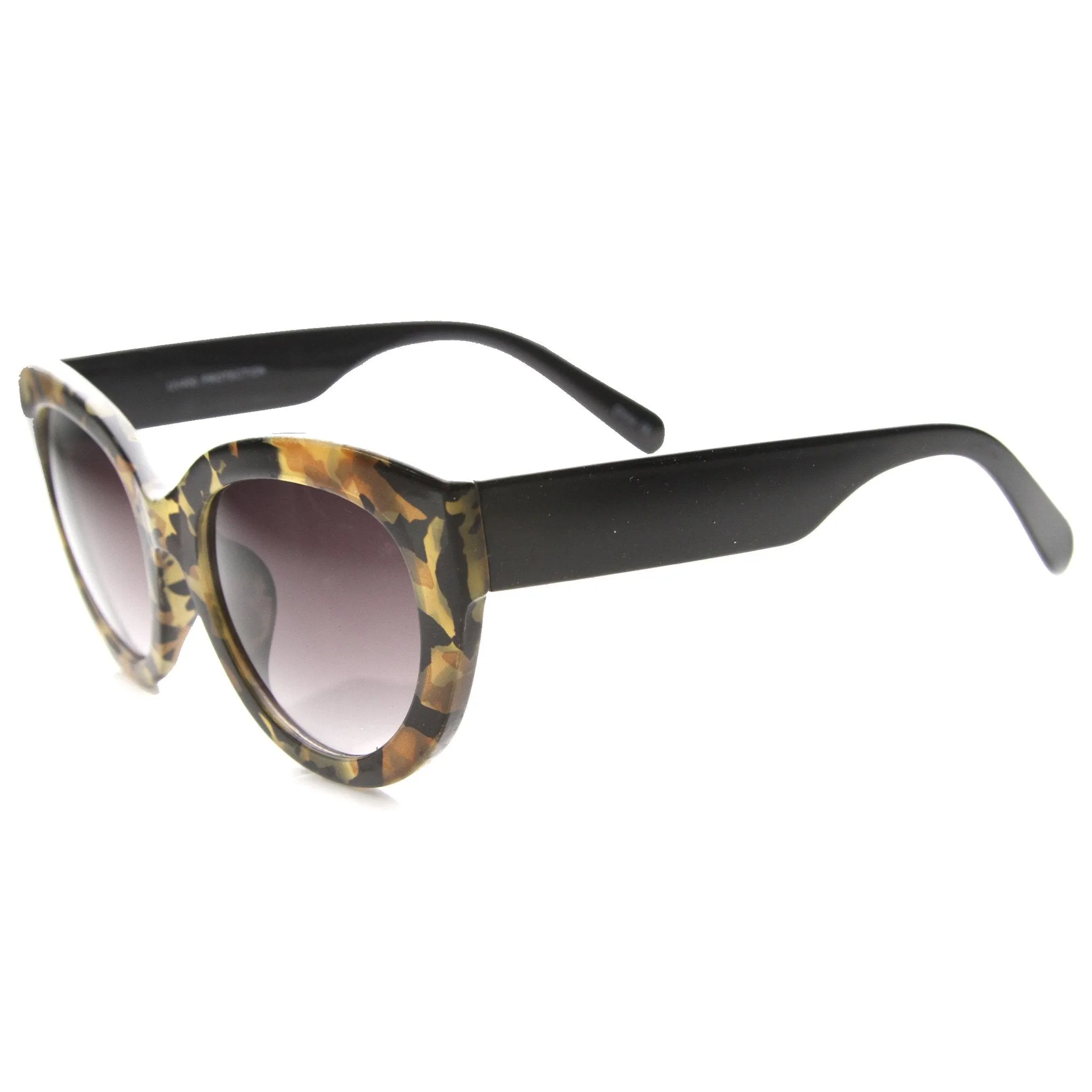 Women's Oversize Block Cut Marble Pattern Cat Eye Sunglasses 9827 sold by ZeroUV product image thumbnail 2