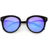 Women's Premium Horned Rim Mirrored Polarized Lens Sunglasses C830 sold by ZeroUV