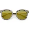 Women's Premium Horned Rim Mirrored Polarized Lens Sunglasses C830 sold by ZeroUV