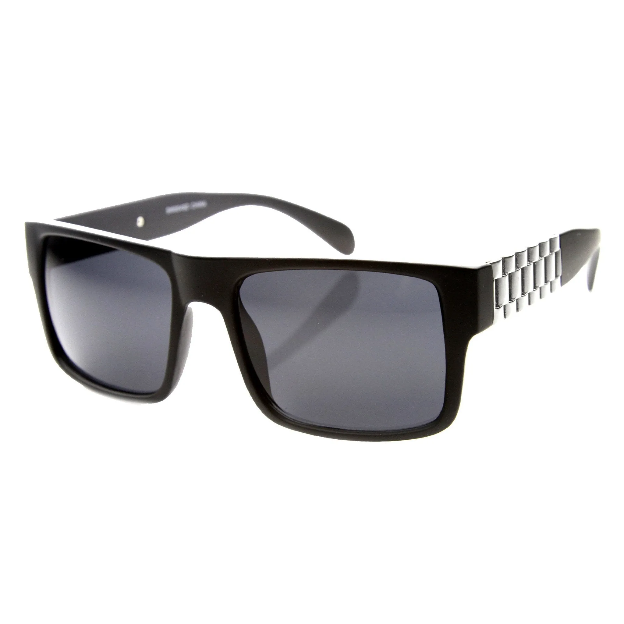 Retro Flat Top Watch Link Temple Aviator Sunglasses 9649 sold by ZeroUV product image thumbnail 3