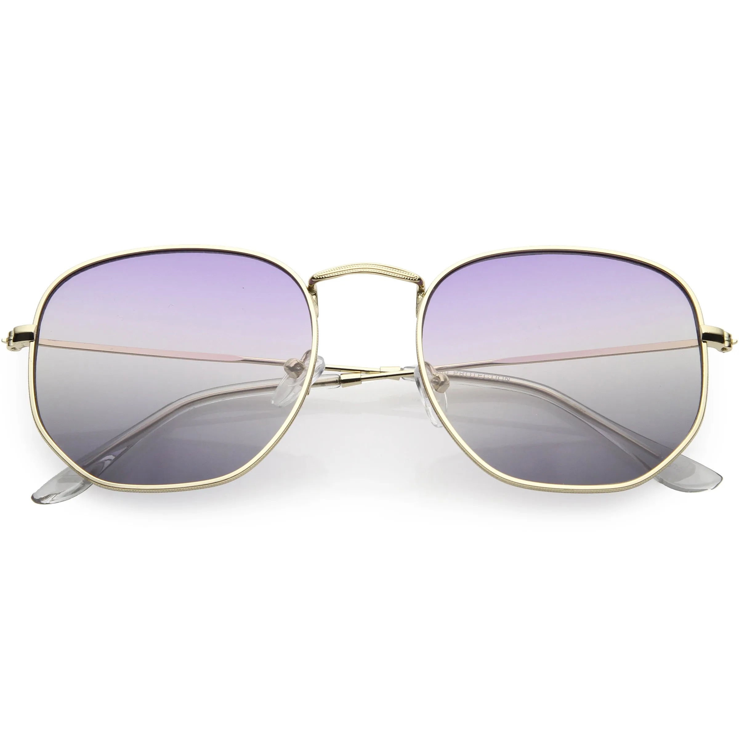 Retro Geometric Gradient Dual Color Metal Flat Lens Sunglasses C946 sold by ZeroUV product image thumbnail 4