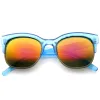 Translucent Colorful Half Frame Mirror Lens Sunglasses A249 sold by ZeroUV