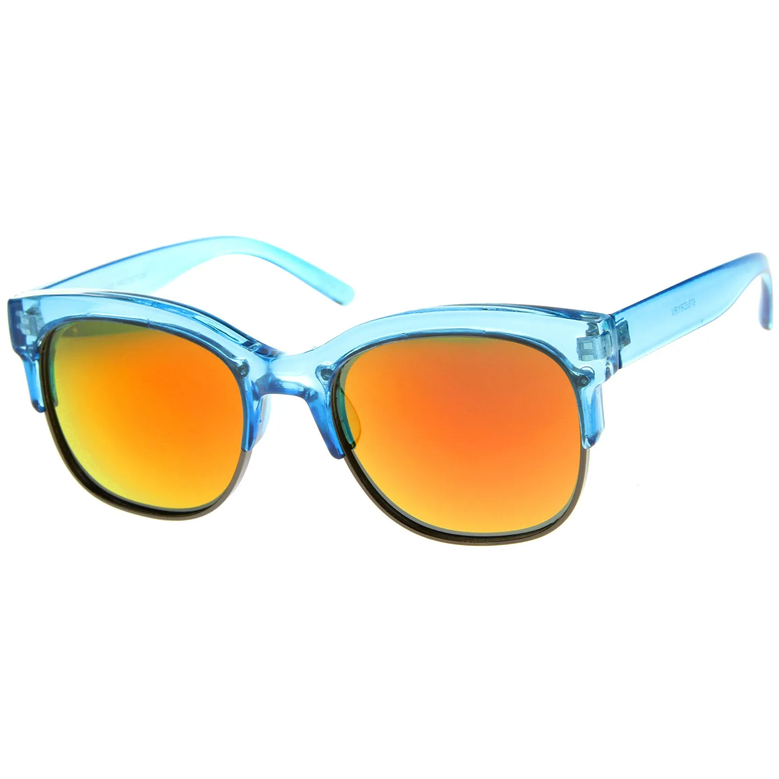 Translucent Colorful Half Frame Mirror Lens Sunglasses A249 sold by ZeroUV product image thumbnail 4