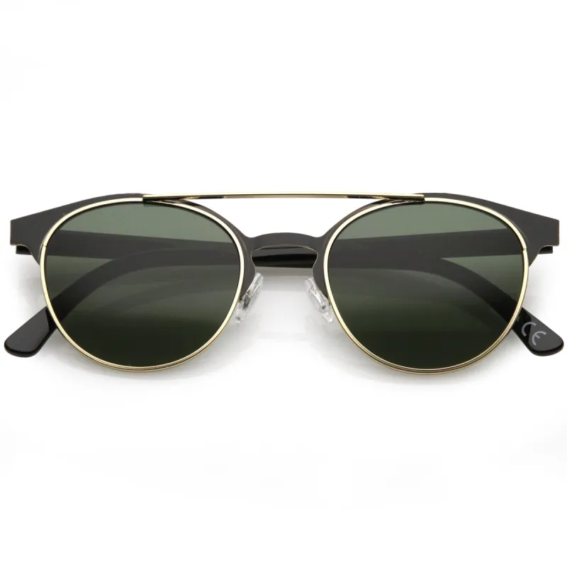 Retro Modern Euro Dapper Indie Horned Rim Dual Frame Sunglasses C385 sold by ZeroUV