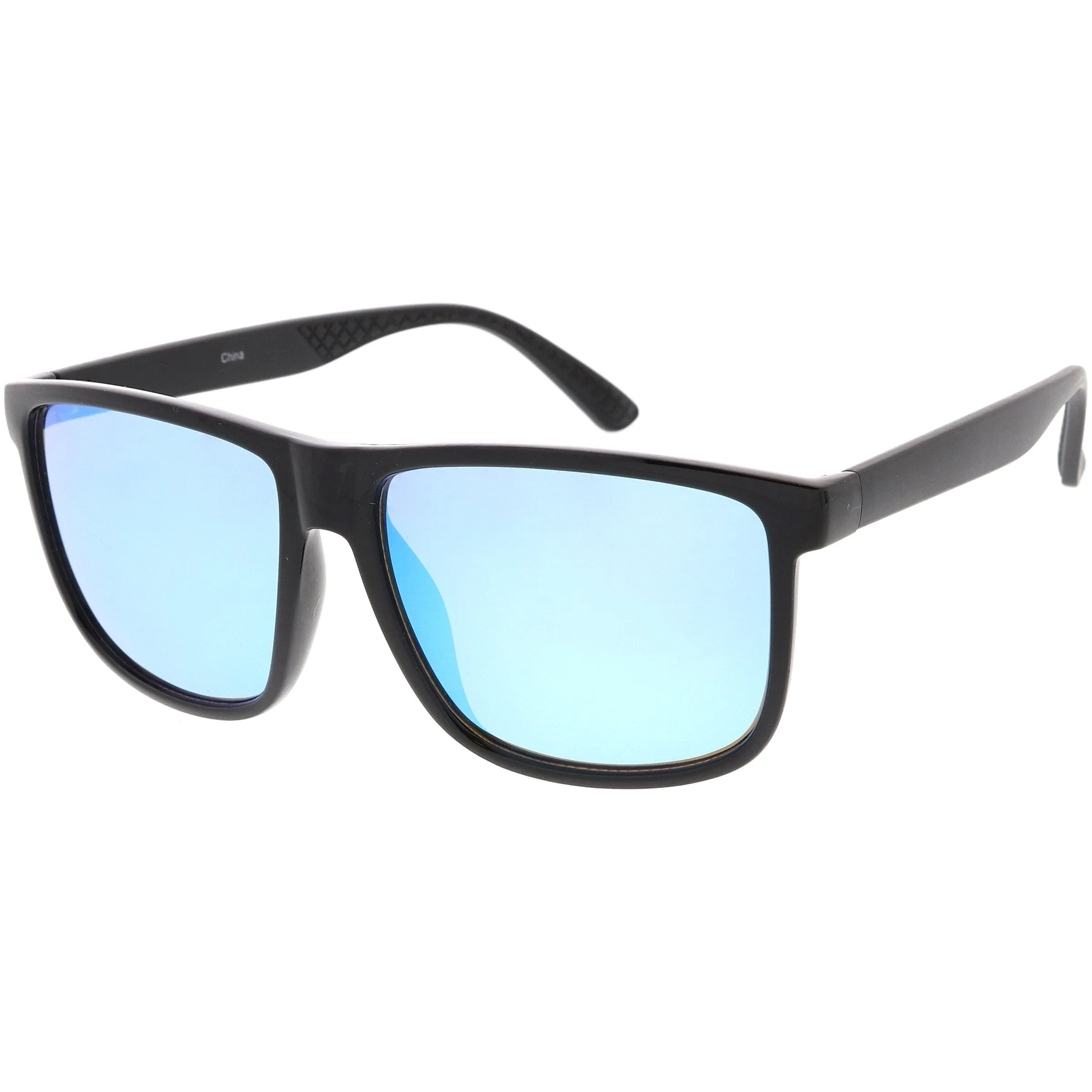 Men's Oversize Horned Rim Mirrored Lens Aviator Sunglasses C689 sold by ZeroUV product image thumbnail 5