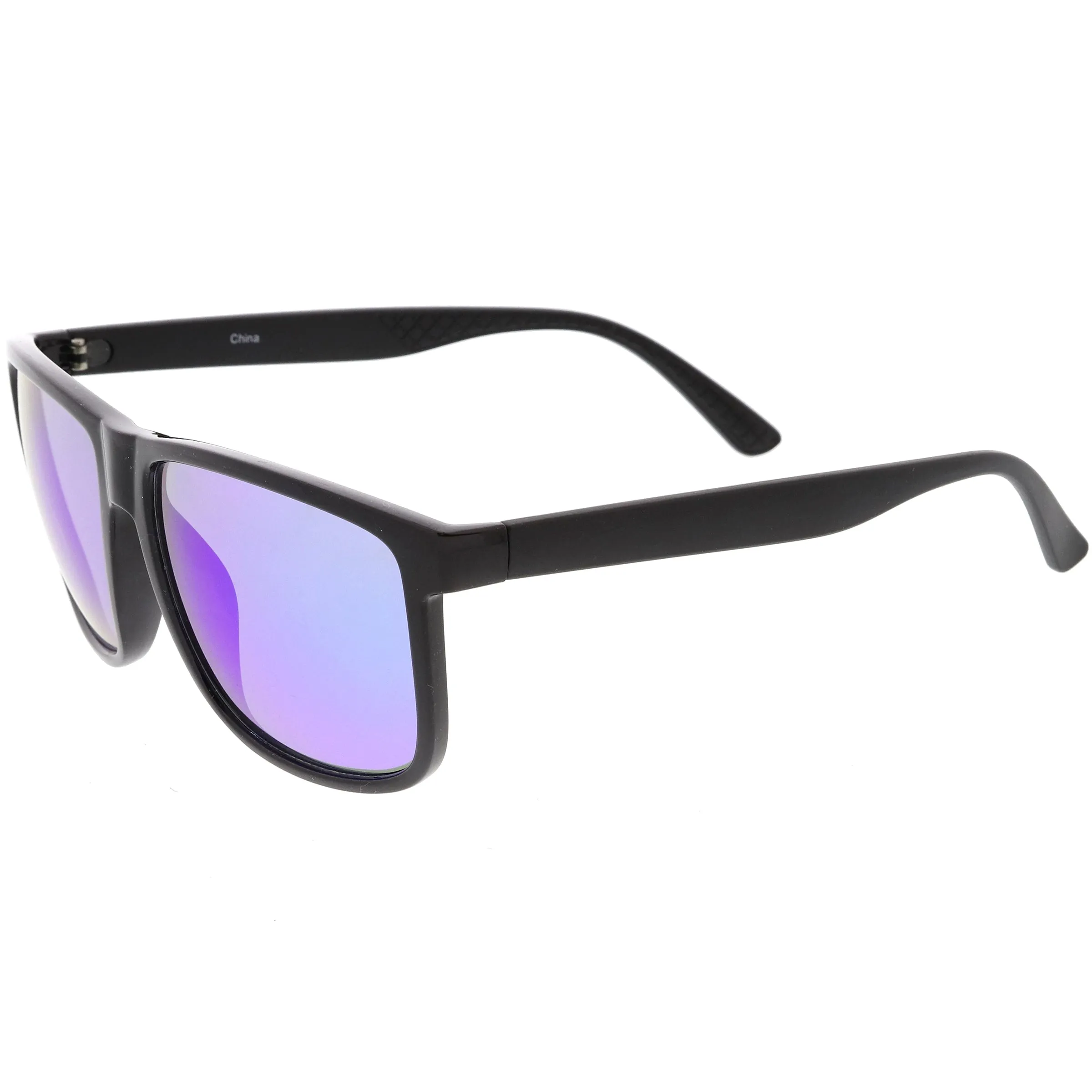 Men's Oversize Horned Rim Mirrored Lens Aviator Sunglasses C689 sold by ZeroUV product image thumbnail 3