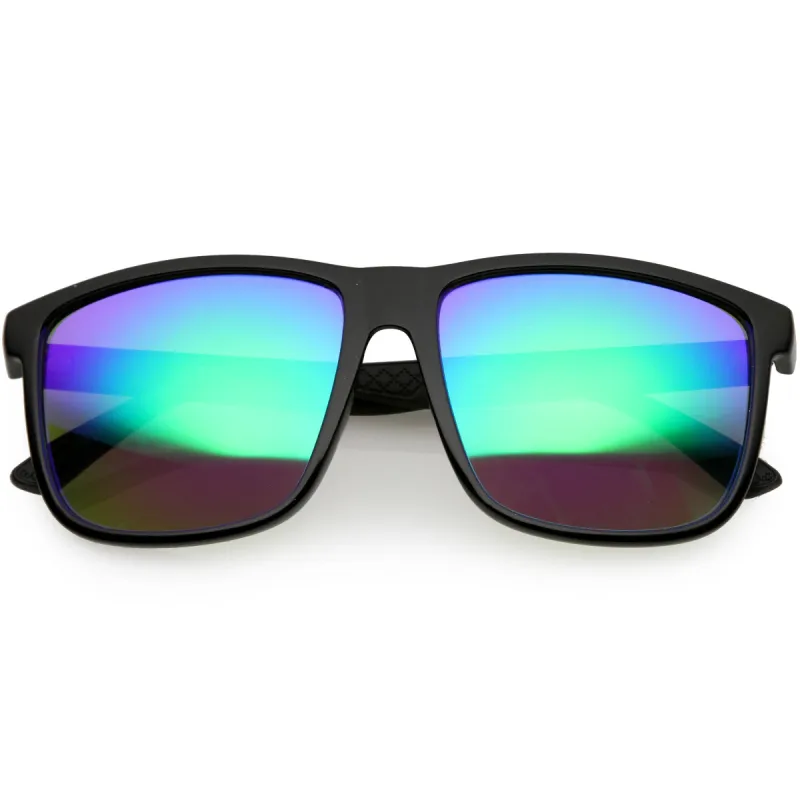 Men's Oversize Horned Rim Mirrored Lens Aviator Sunglasses C689 sold by ZeroUV
