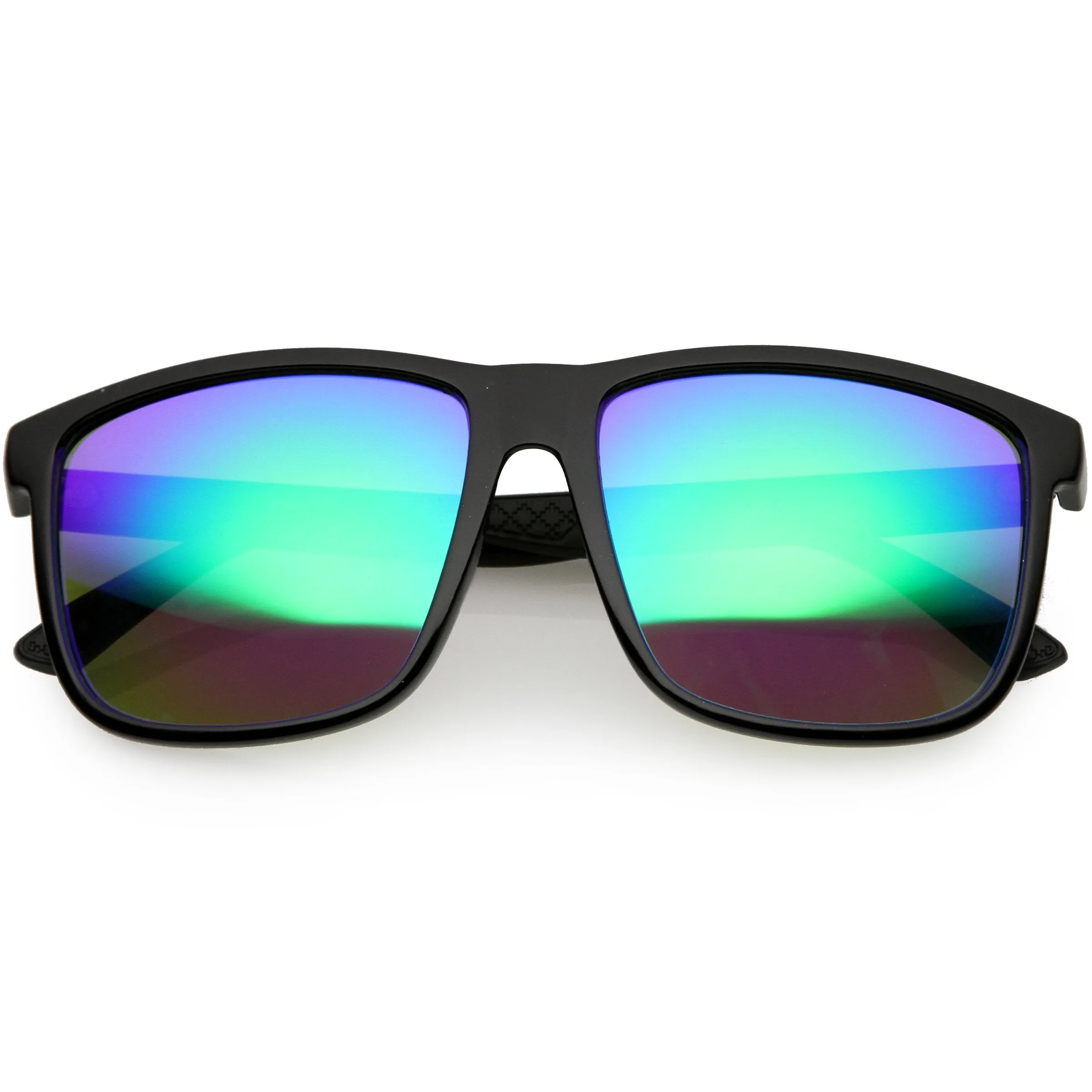 Men's Oversize Horned Rim Mirrored Lens Aviator Sunglasses C689 sold by ZeroUV