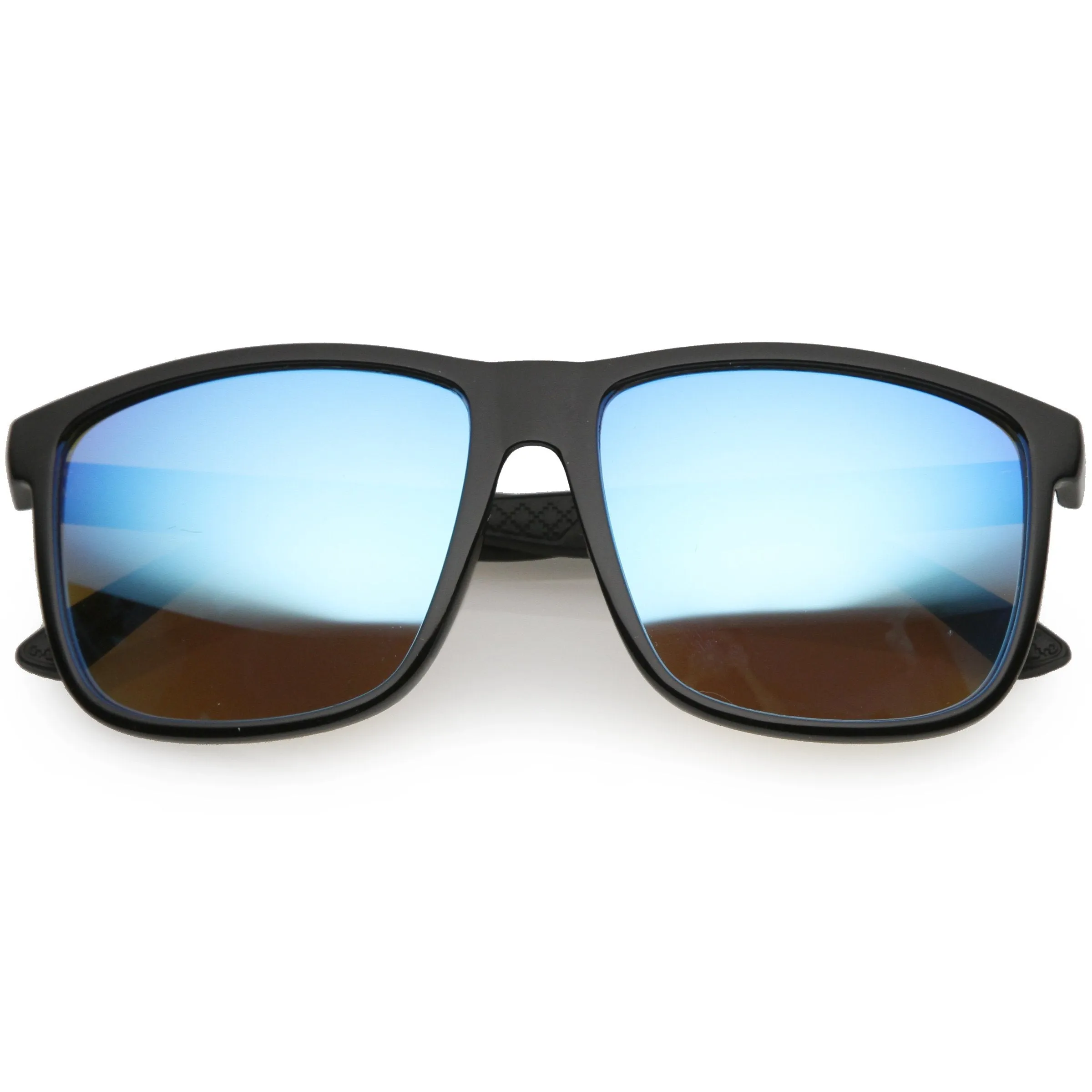 Men's Oversize Horned Rim Mirrored Lens Aviator Sunglasses C689 sold by ZeroUV product image thumbnail 4