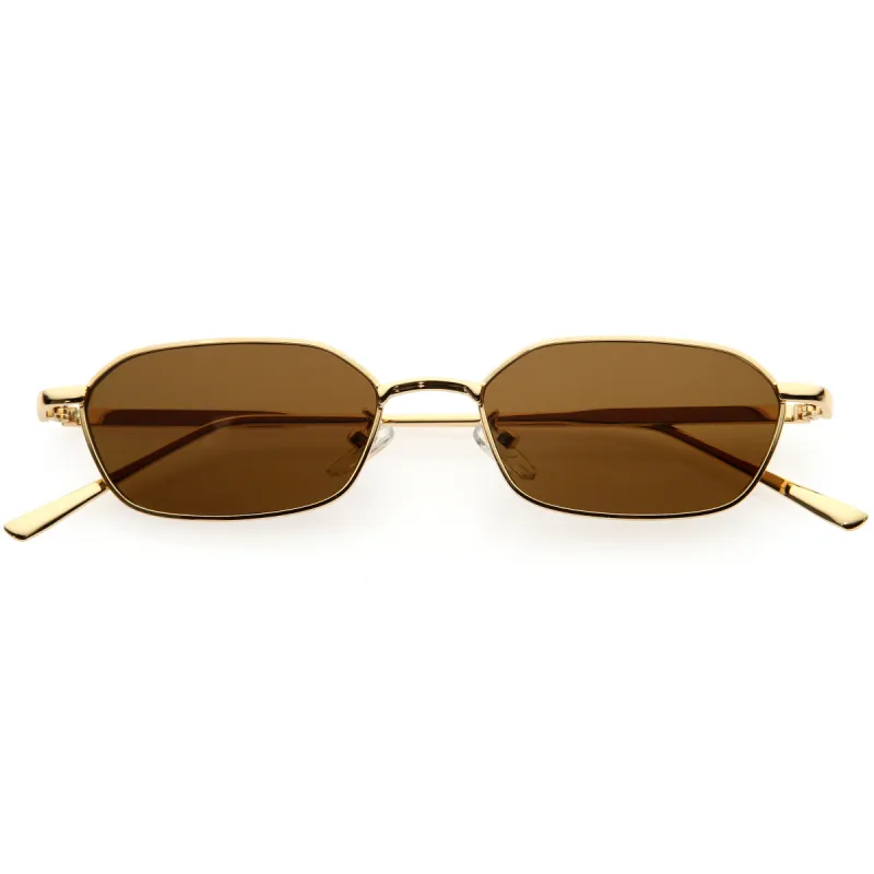 Small 90s Indie Geometric Metal Oval Sunglasses D254 sold by ZeroUV