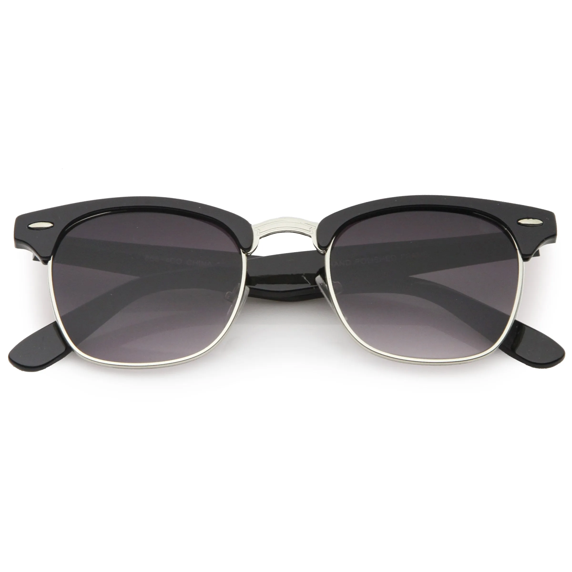 Classic Square Neutral Colored Lenses Horn Rimmed Sunglasses C771 sold by ZeroUV