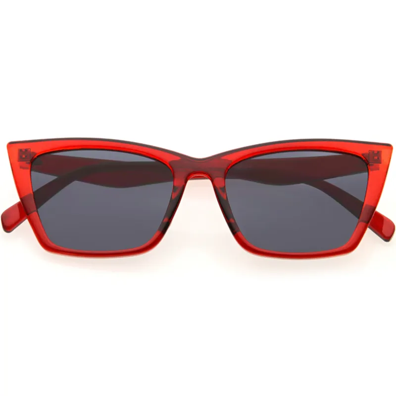 Retro Sleek Everyday Flat Lens Cat Eye Sunglasses D297 sold by ZeroUV