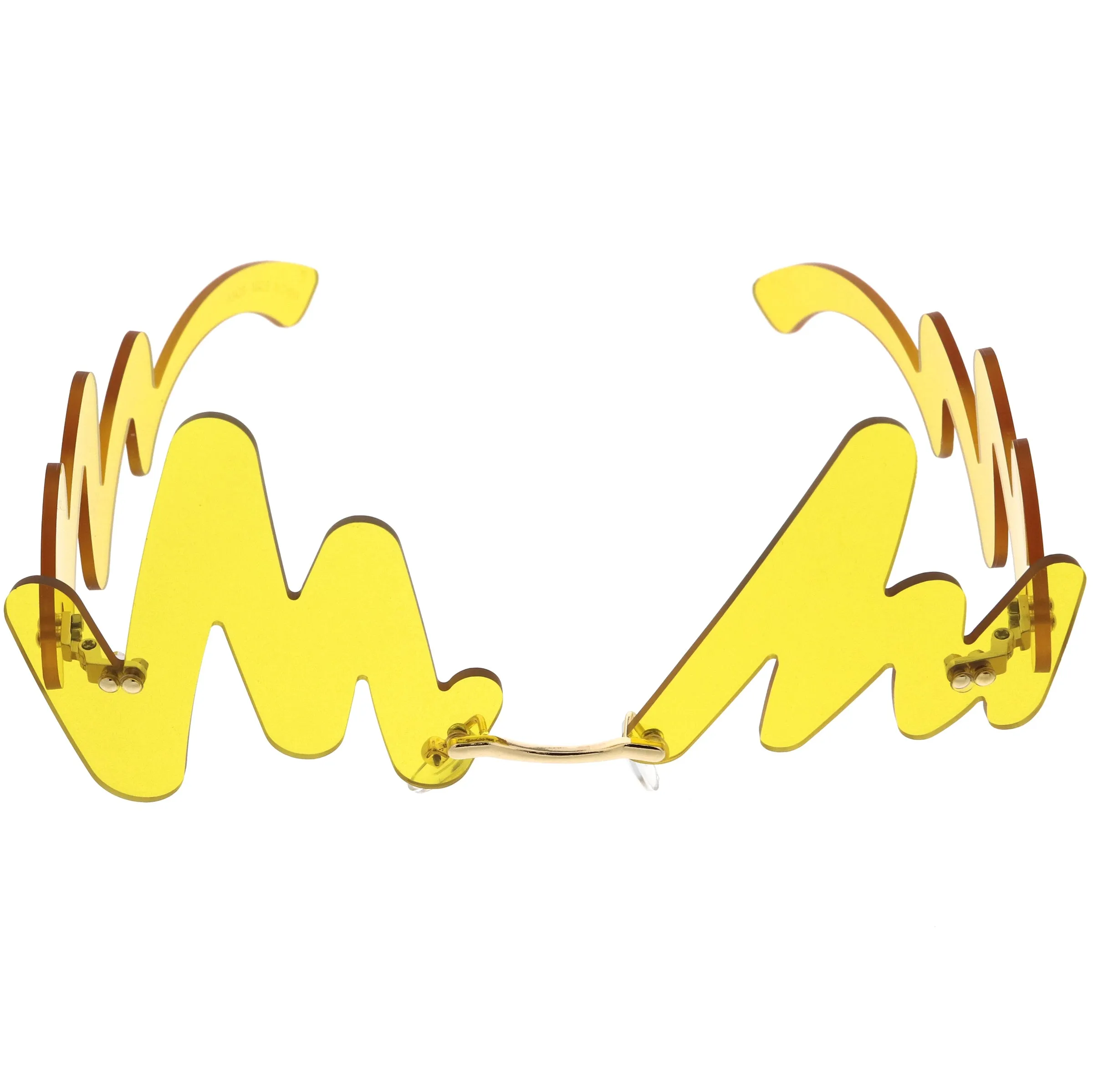 Mod Chunky 90s Inspired Full Rimless Signature Sunglasses D082 sold by ZeroUV product image thumbnail 4