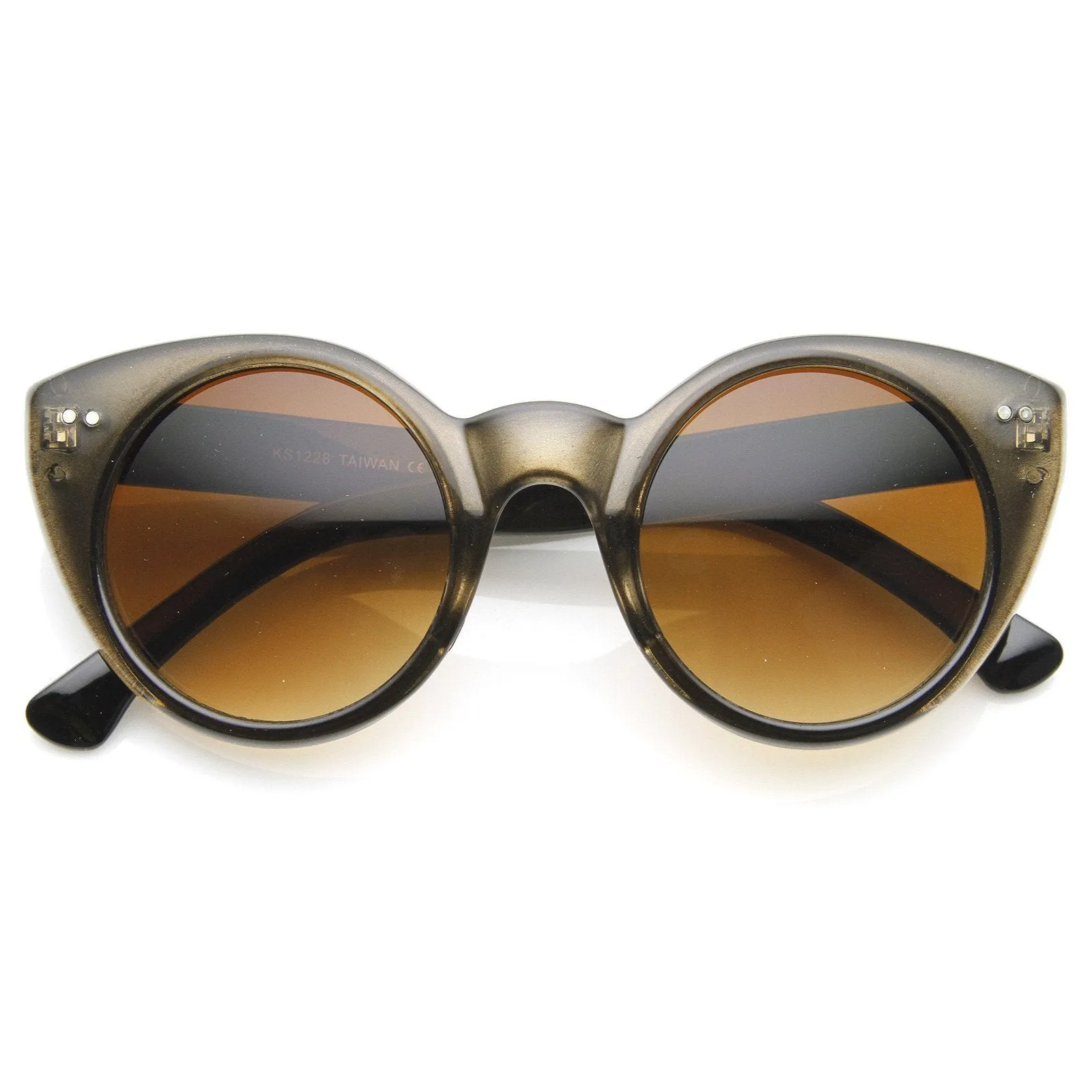 Womens Chic Retro Round Circle Cateye Sunglasses 8978 sold by ZeroUV product image thumbnail 2
