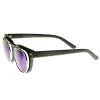 Retro Flash Mirror Flip Up Lens Horned Rim Sunglasses 9123 sold by ZeroUV