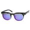 Retro Flash Mirror Flip Up Lens Horned Rim Sunglasses 9123 sold by ZeroUV