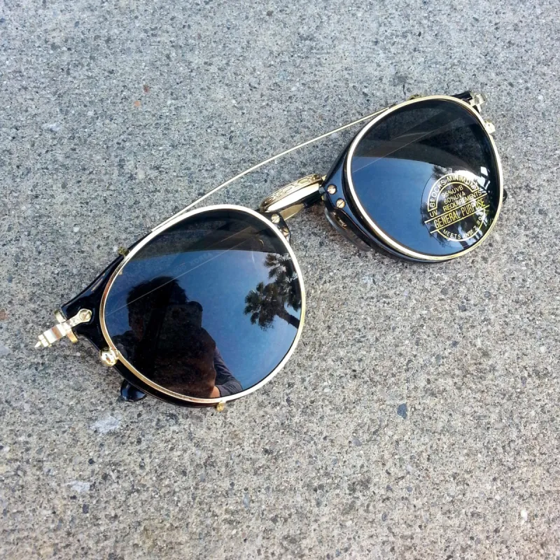 Genuine Madison Vintage Deadstock Steampunk Clip On Sunglasses sold by ZeroUV