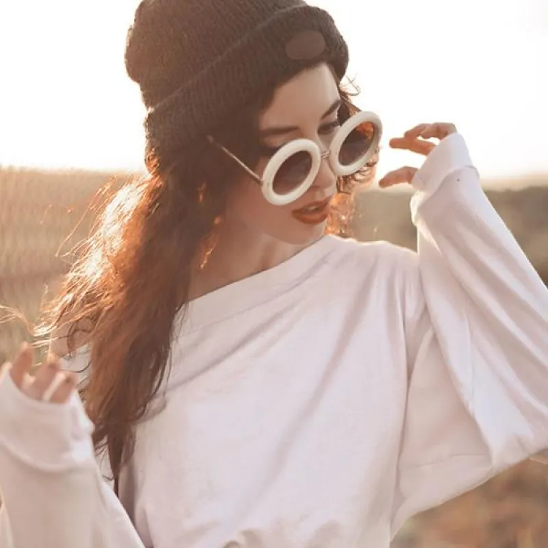Retro 1950's Women's Fashion Donuts Round Retro Sunglasses sold by ZeroUV
