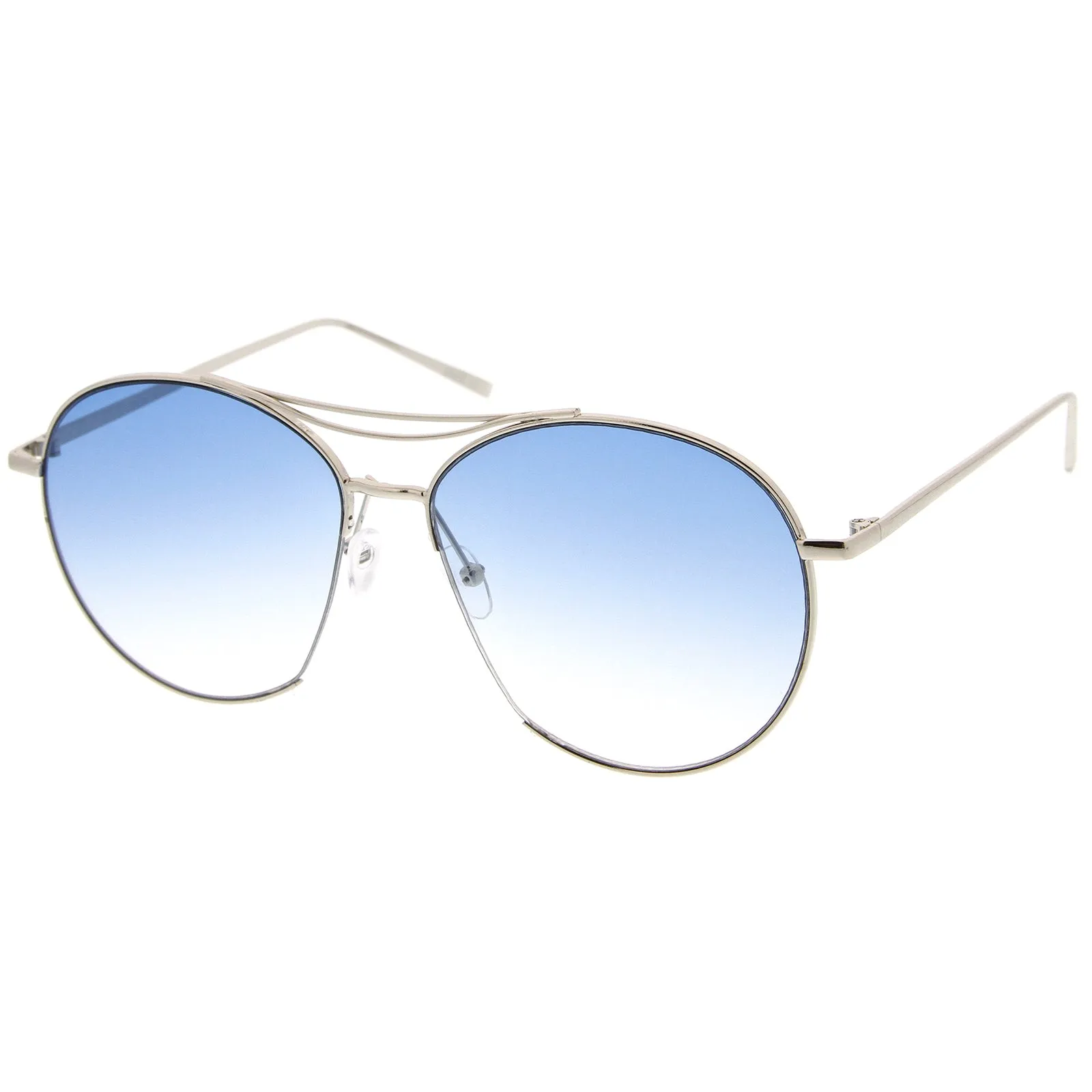 Oversize Thin Metal Flat Gradient Flat Lens Sunglasses A845 sold by ZeroUV product image thumbnail 2