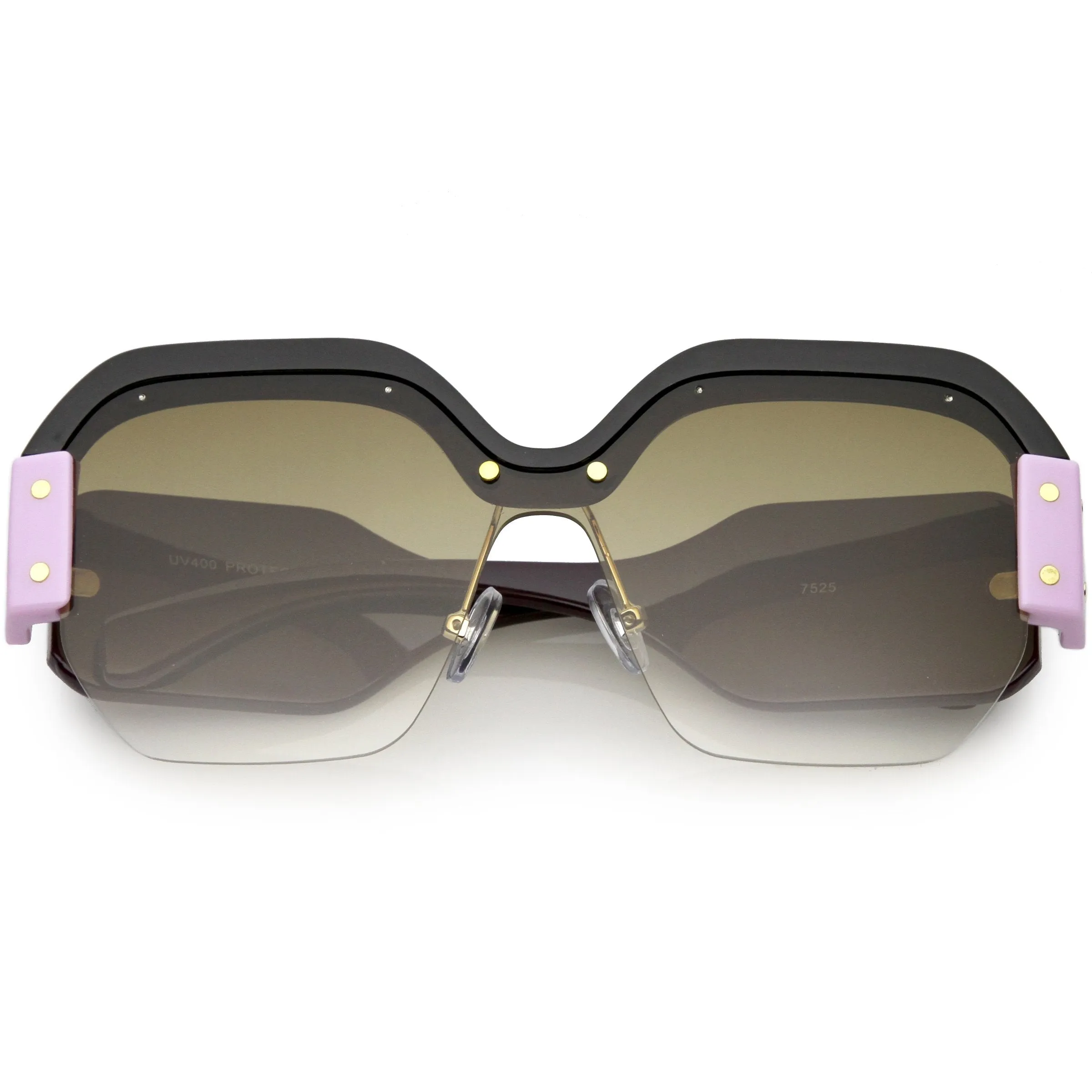 Women's Retro Modern Oversize Geometric Sunglasses C705 sold by ZeroUV product image thumbnail 5