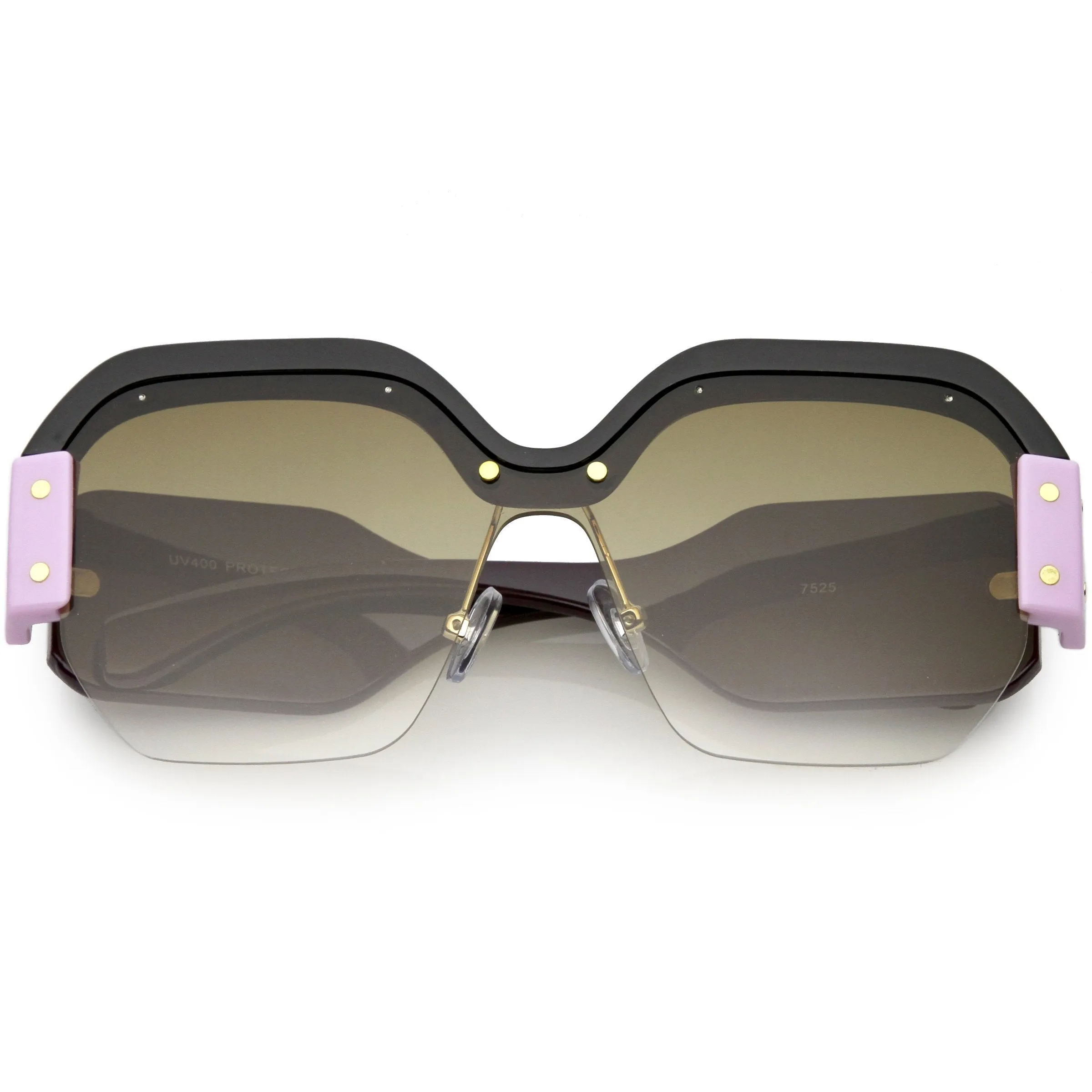 Women's Retro Modern Oversize Geometric Sunglasses C705 sold by ZeroUV product image thumbnail 4
