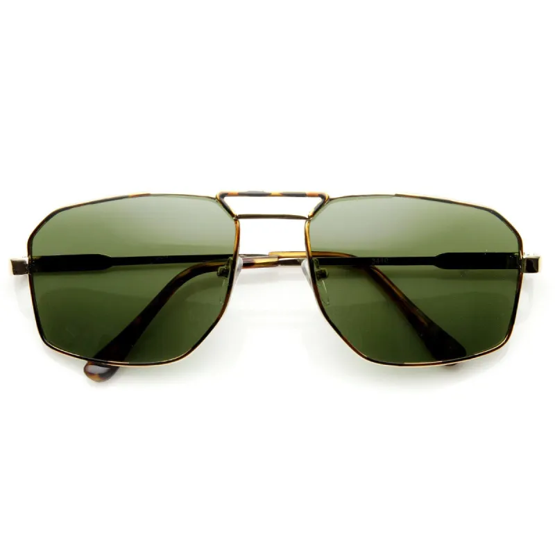 Modern Mens Fashion GQ Square Metal Aviator Sunglasses 8989 sold by ZeroUV