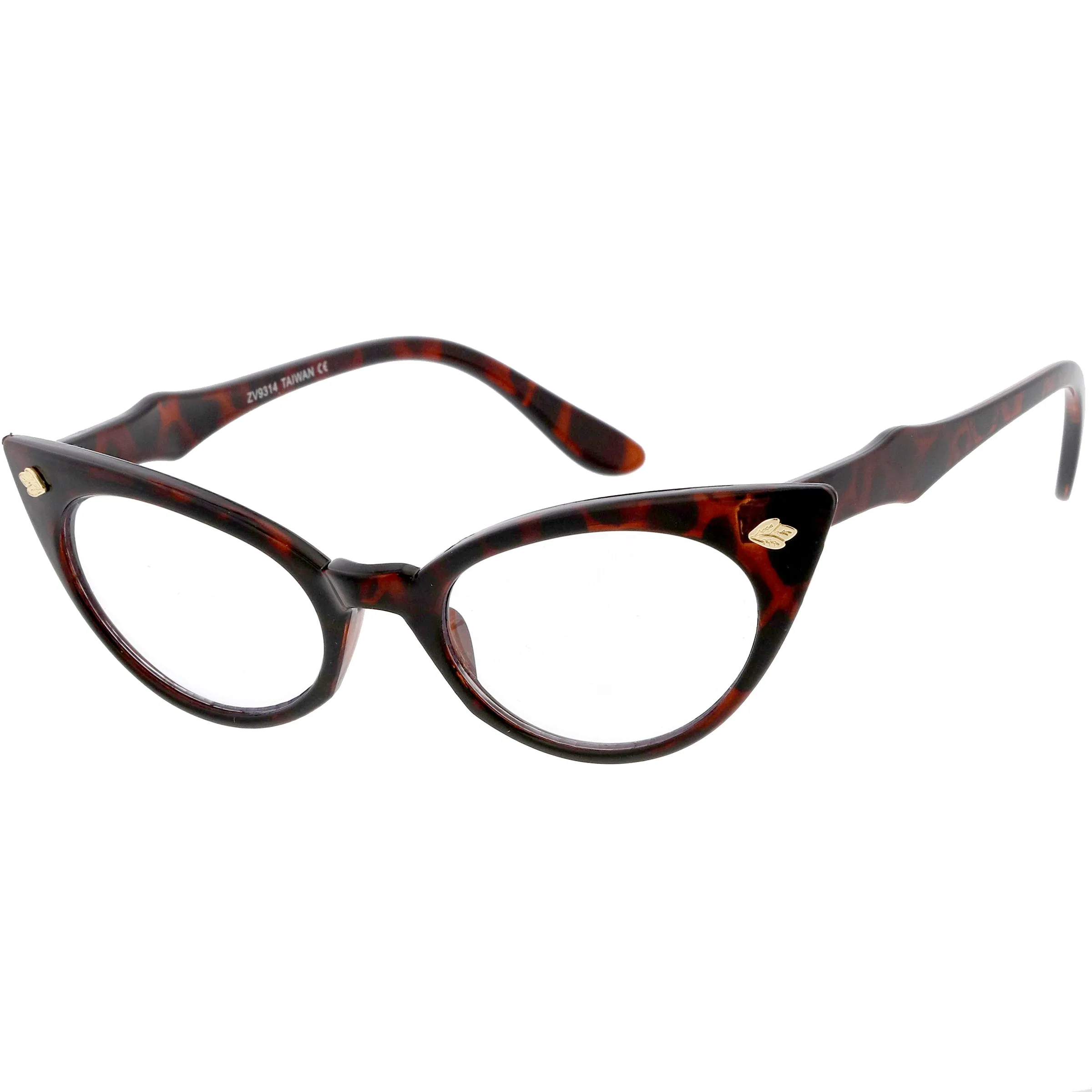 Women's Small Retro 1950's Secretary Clear Lens Cat Eye Glasses C939 sold by ZeroUV product image thumbnail 5