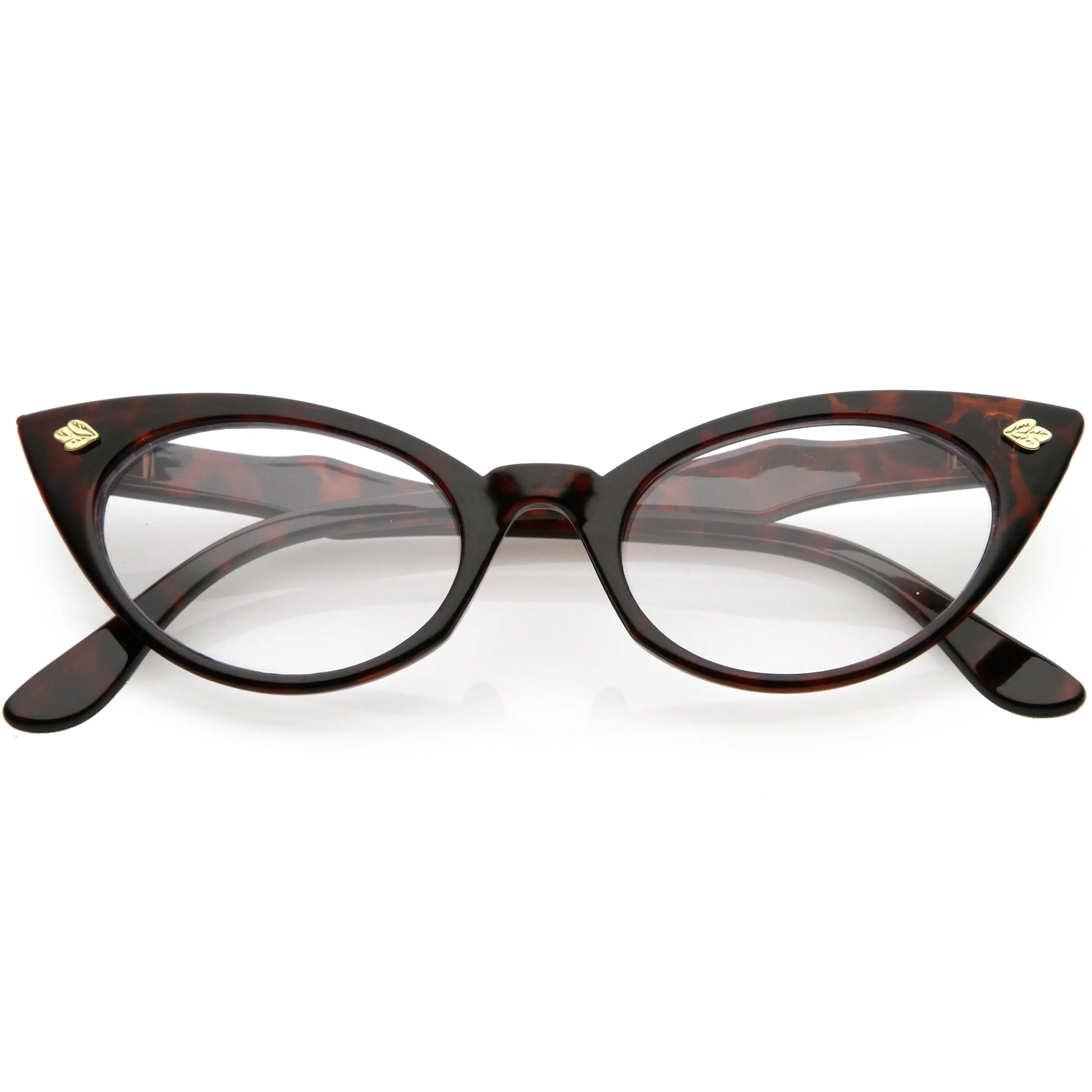 Women's Small Retro 1950's Secretary Clear Lens Cat Eye Glasses C939 sold by ZeroUV product image thumbnail 4