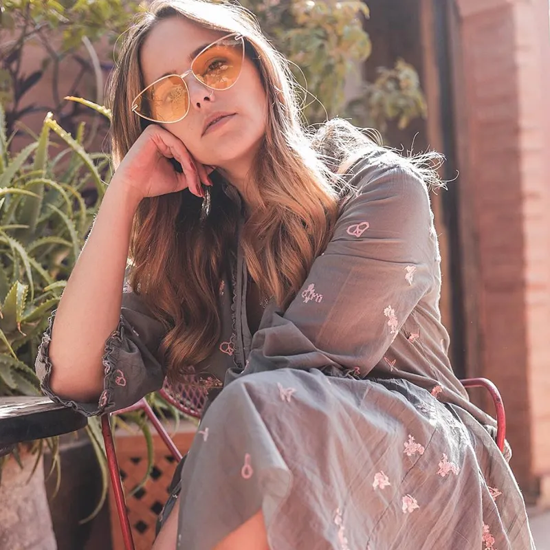 Women's Oversize Color Tone Metal Cat Eye Sunglasses C627 sold by ZeroUV product image thumbnail 5