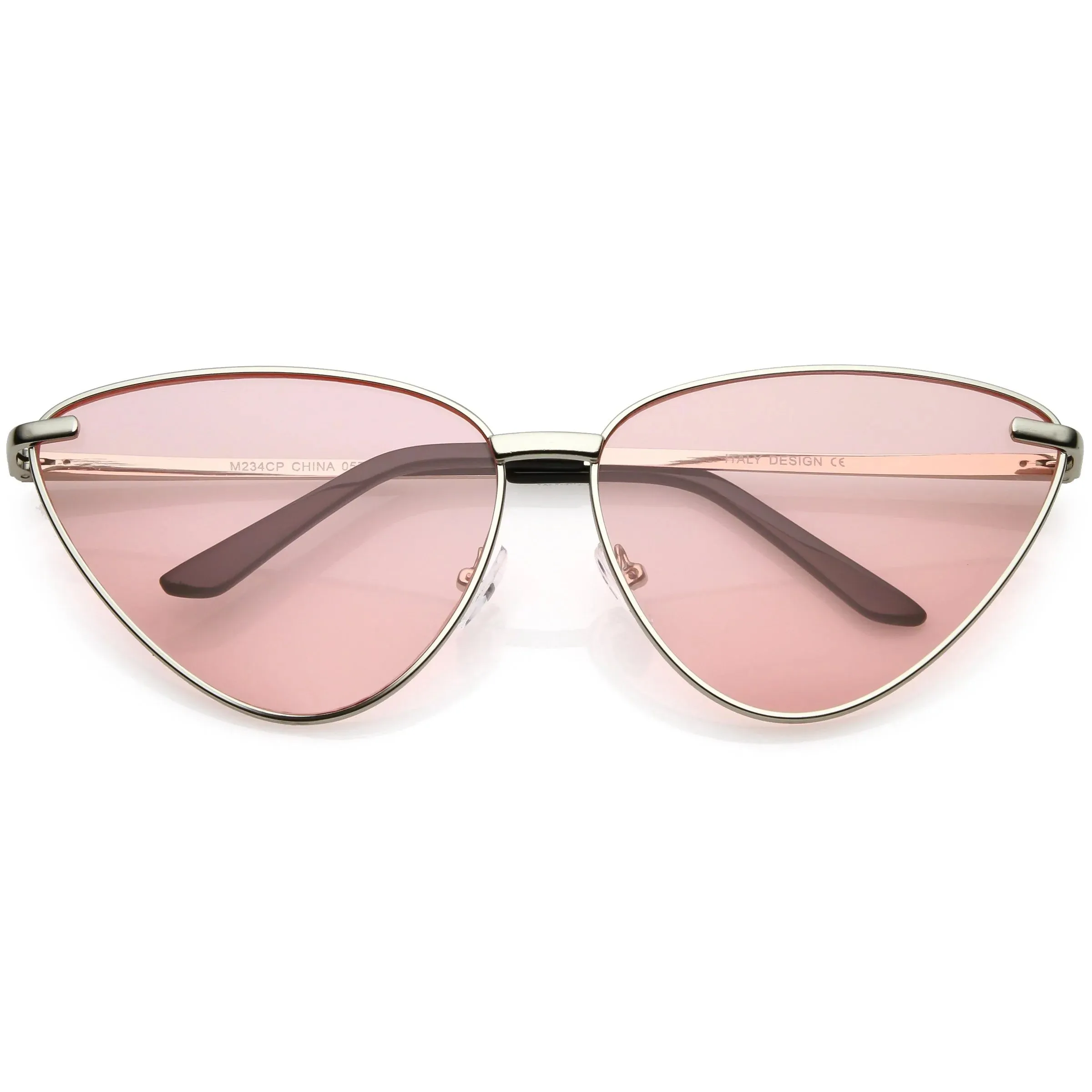 Women's Oversize Color Tone Metal Cat Eye Sunglasses C627 sold by ZeroUV