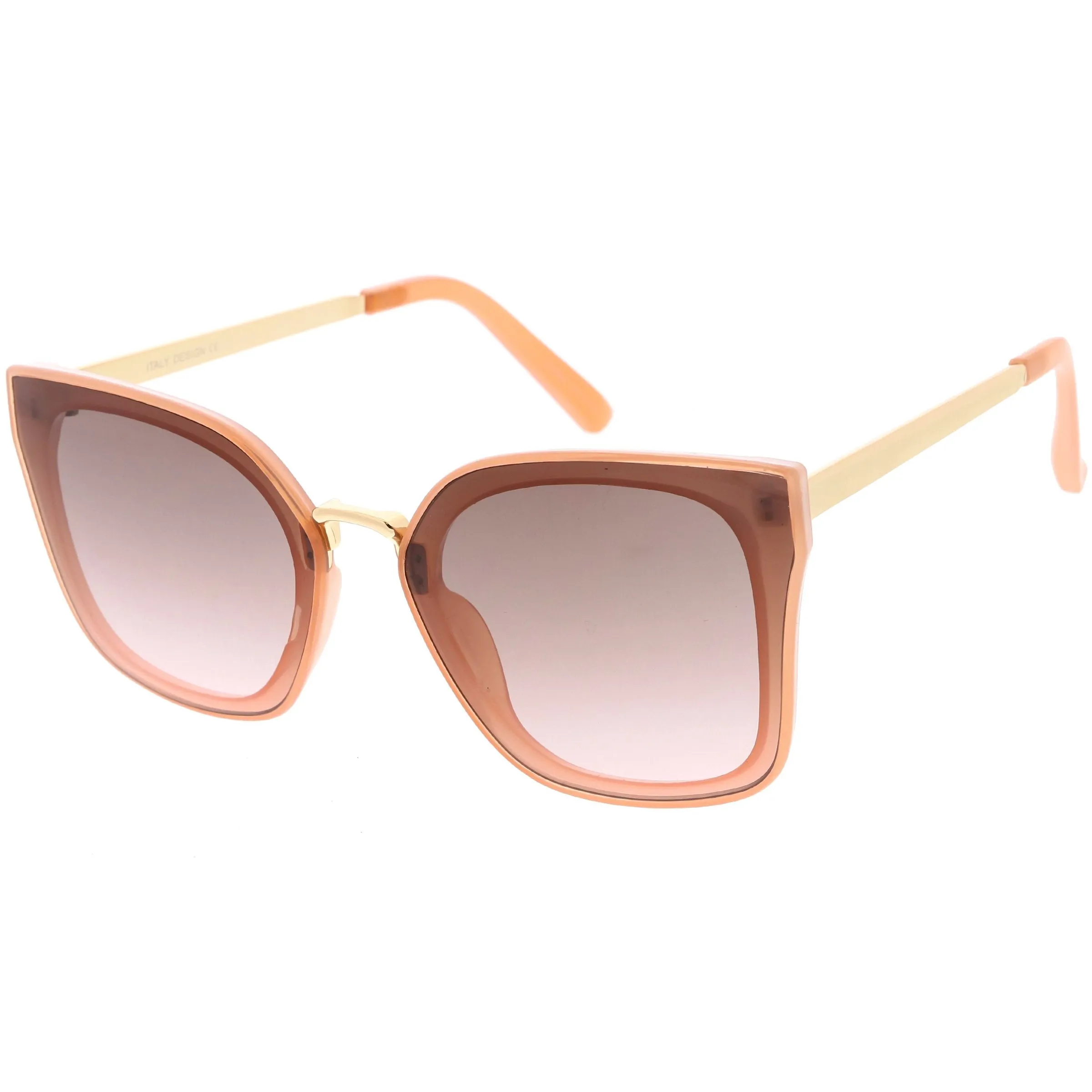 Women's Modern Oversize Metal Square Cat Eye Sunglasses C783 sold by ZeroUV product image thumbnail 2
